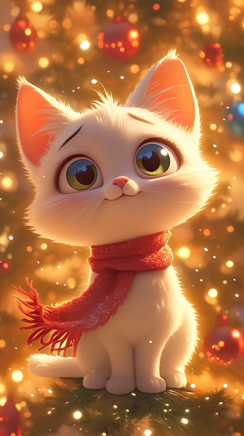816x1456 Cute Cat Cartoon Wallpaper Nimo AI