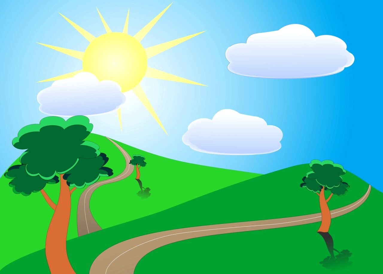 1280x917 Landscape Sunny Day Digitally Made Illustrations On