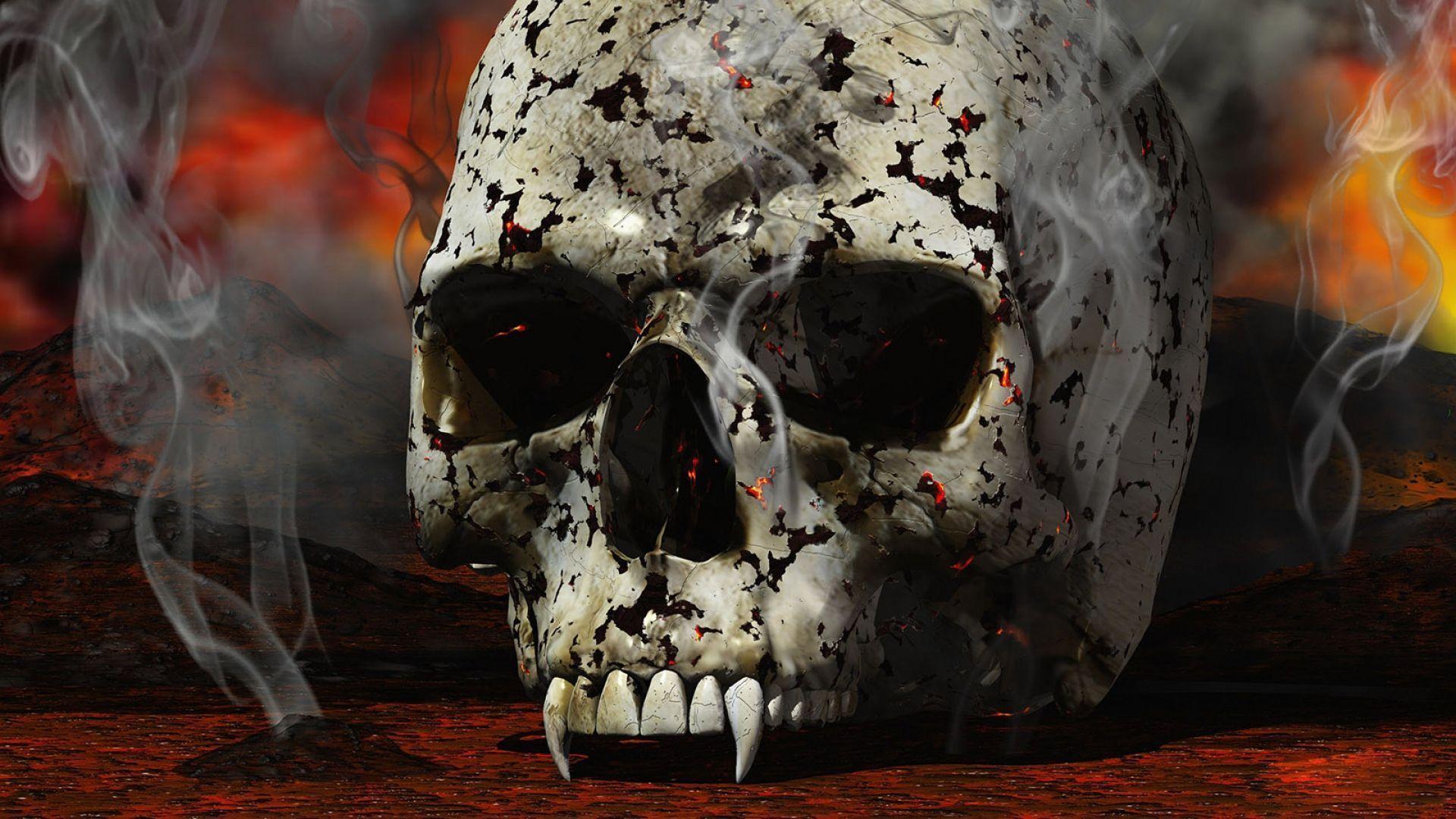 1920x1080 Cyborg Skull Wallpaper