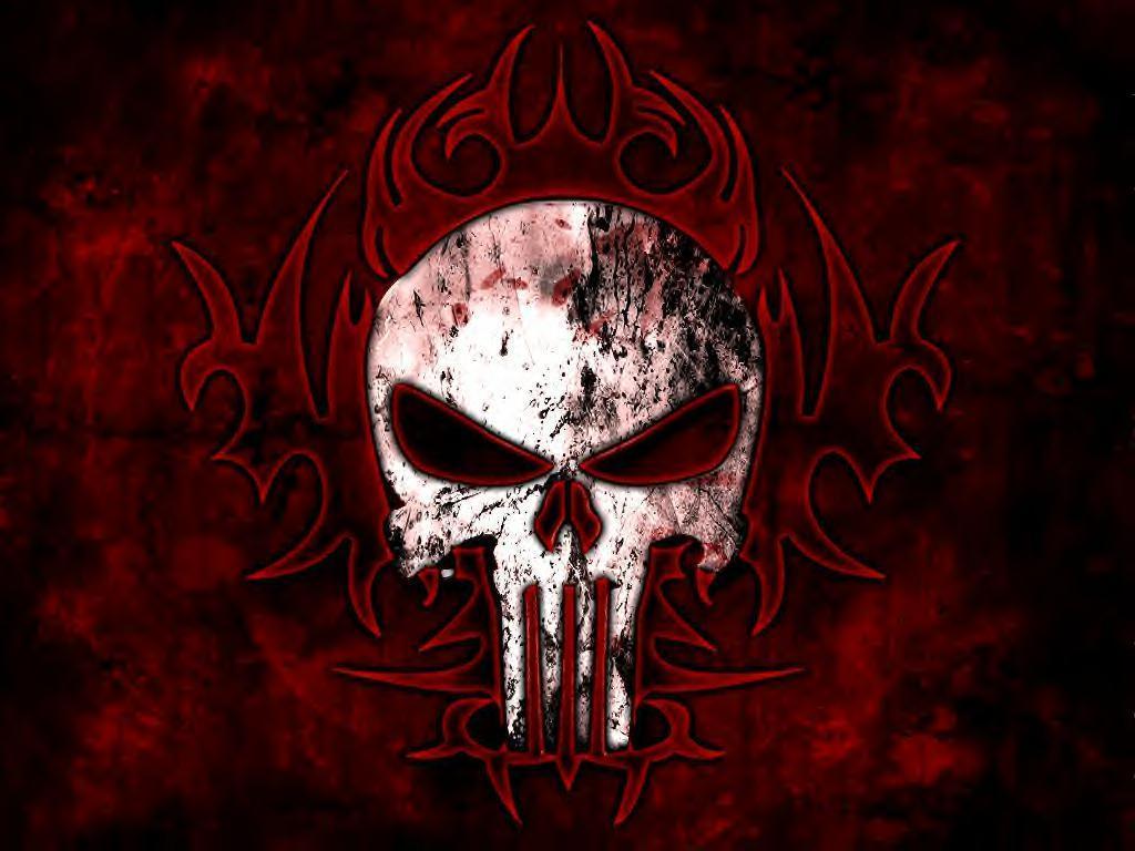 1024x768 Crazy Skull Background