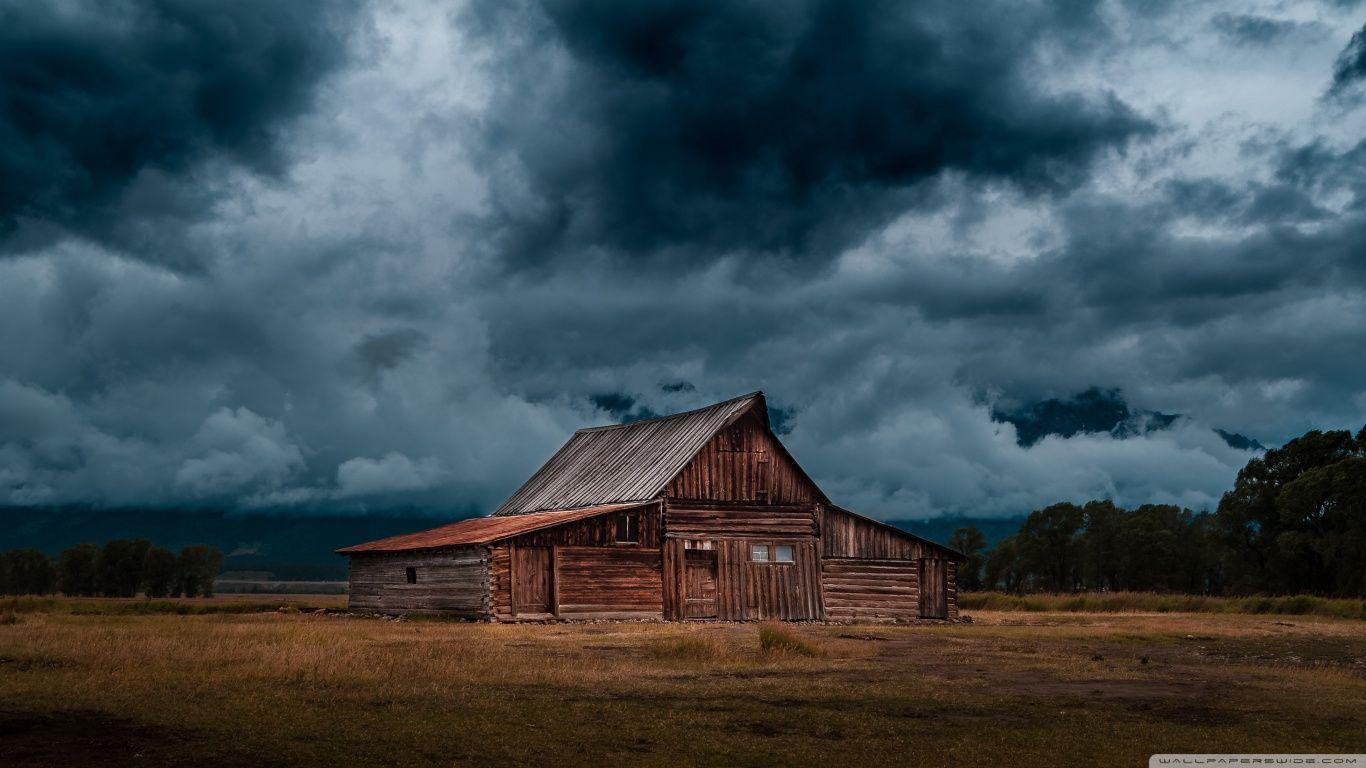 1366x768 Dark Clouds HD Wallpaper