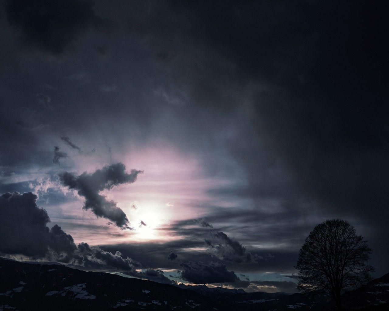1280x1024 Dark Clouds Sky 5k 1280x1024 Resolution HD 4k Wallpaper