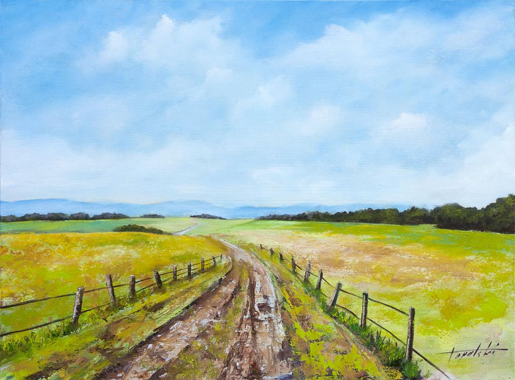 1041x768 Through The Country Fields Oil Painting Picture Gallery Art HD
