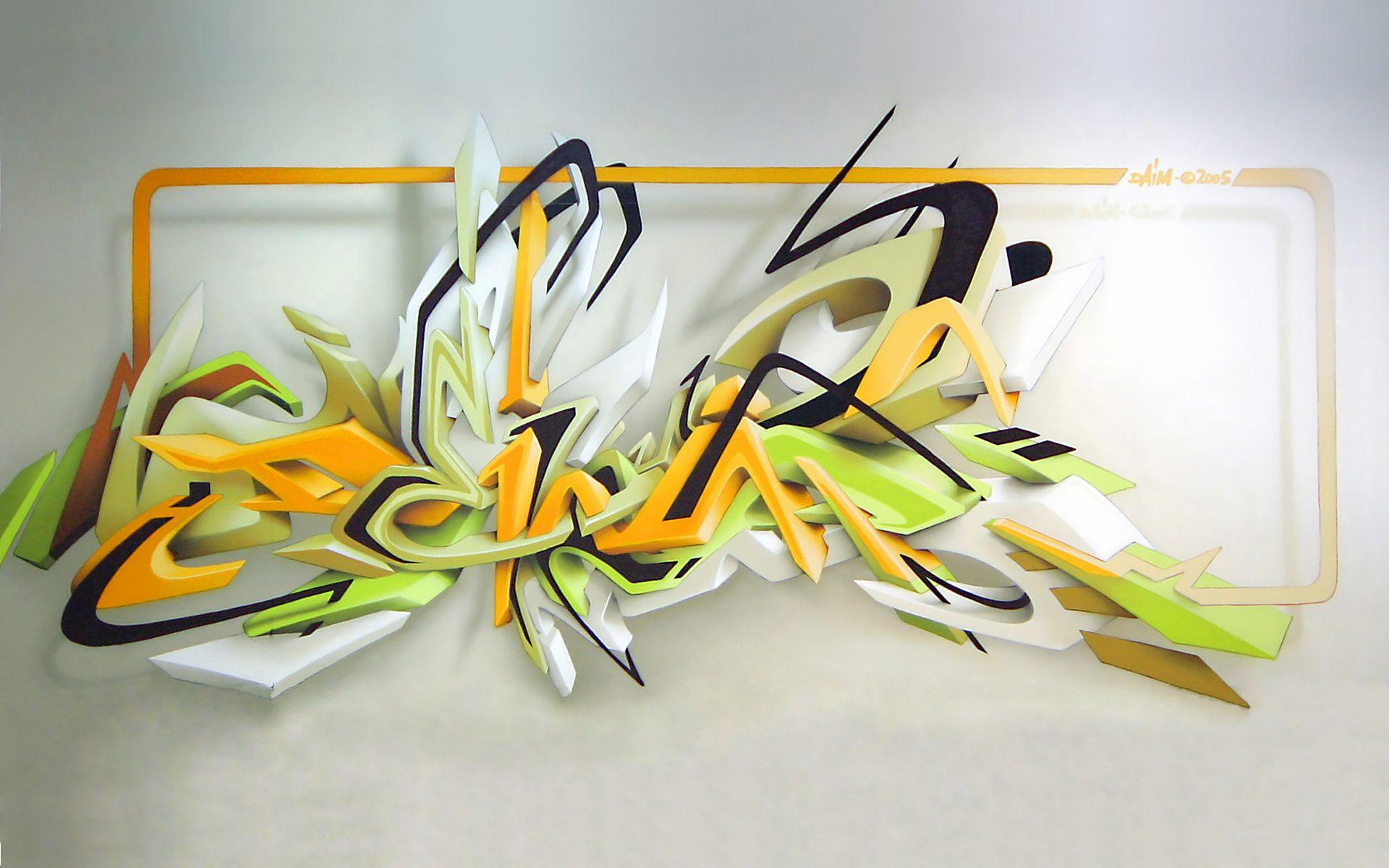 1920x1200 3D Graffiti Desktop Wallpaper Preview