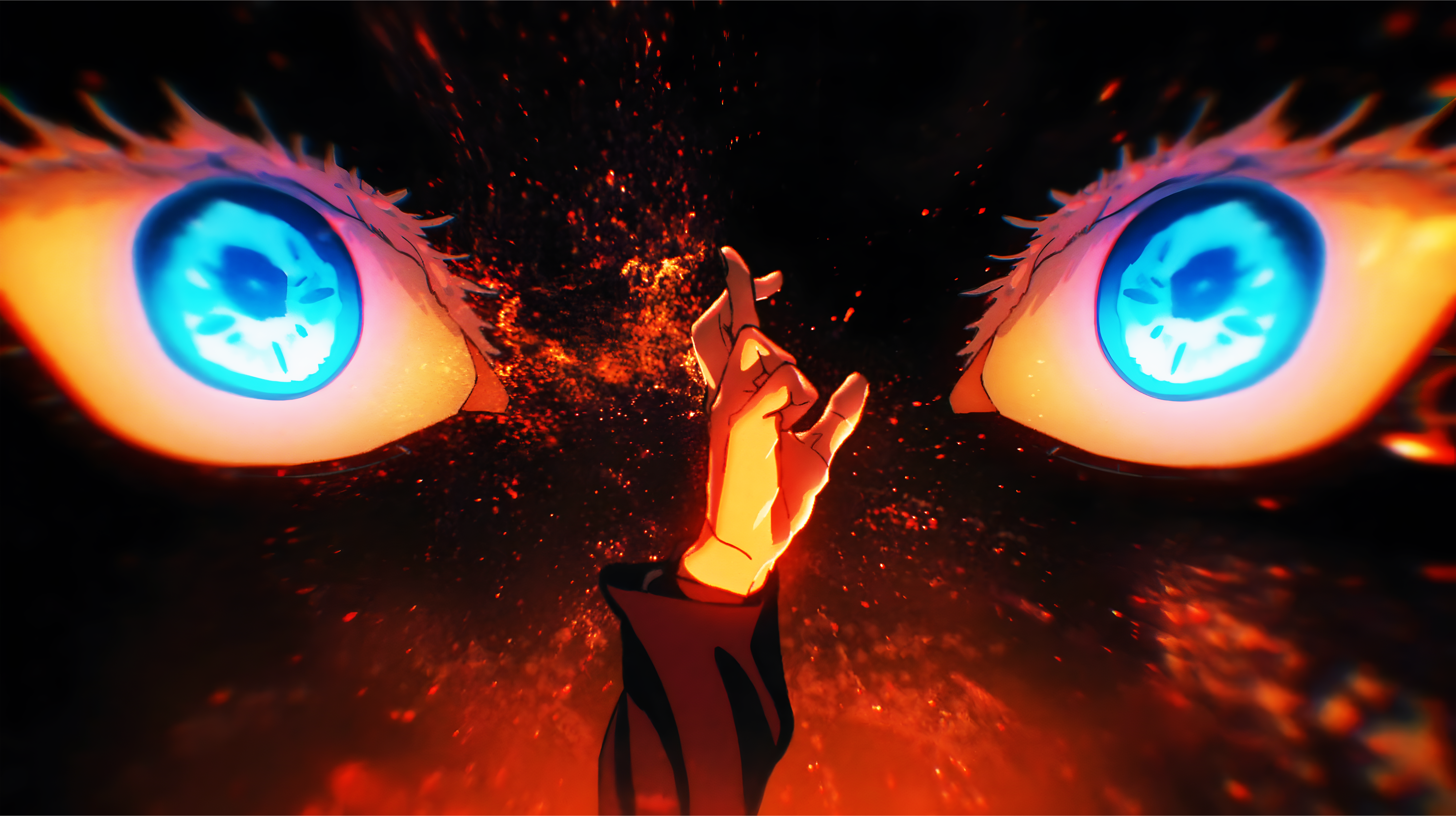 7648x4288 4K Ultra HD Anime Wallpaper: Satoru Gojo from Jujutsu Kaisen
