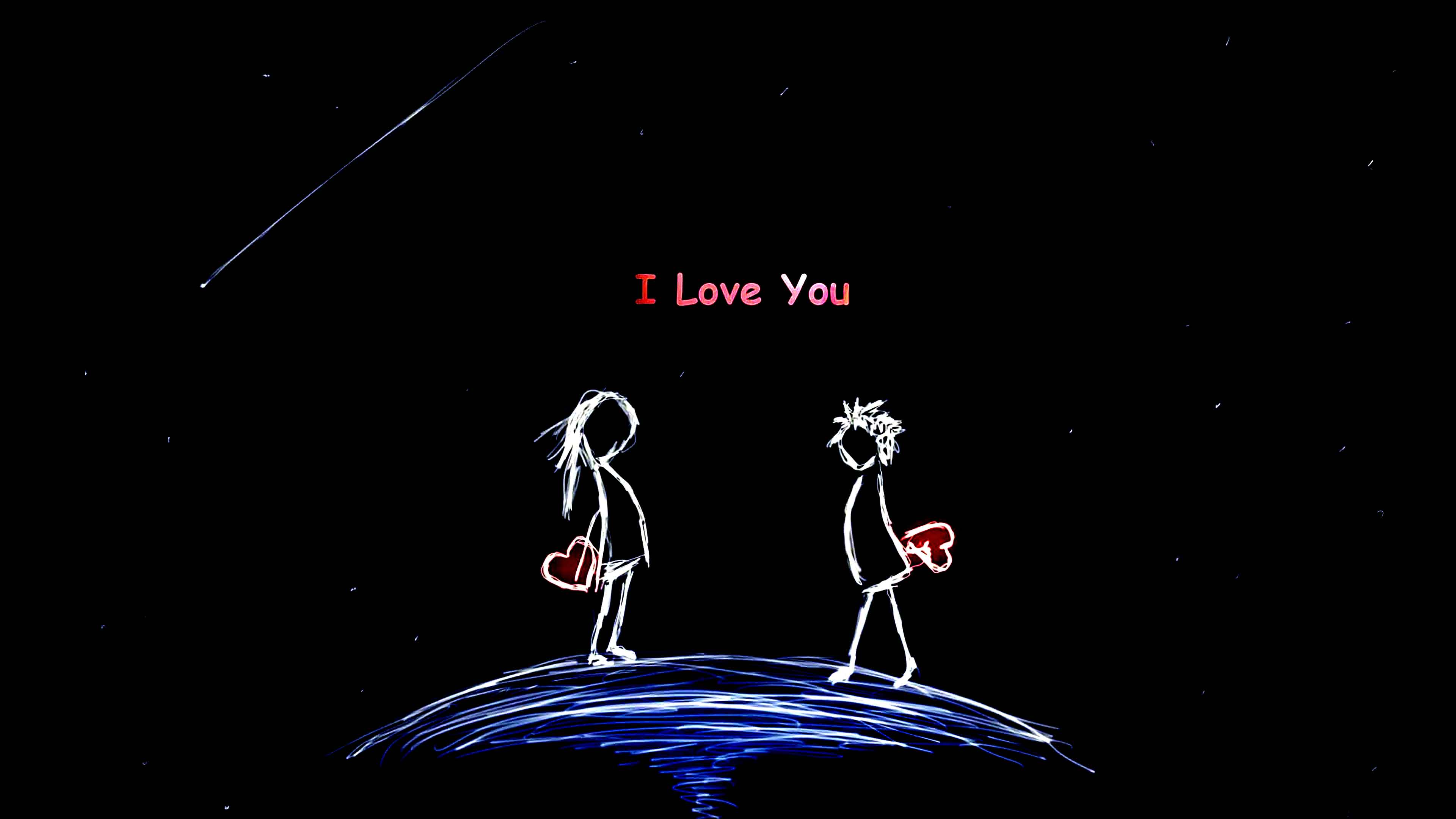 3840x2160 Cartoon Love Wallpaper