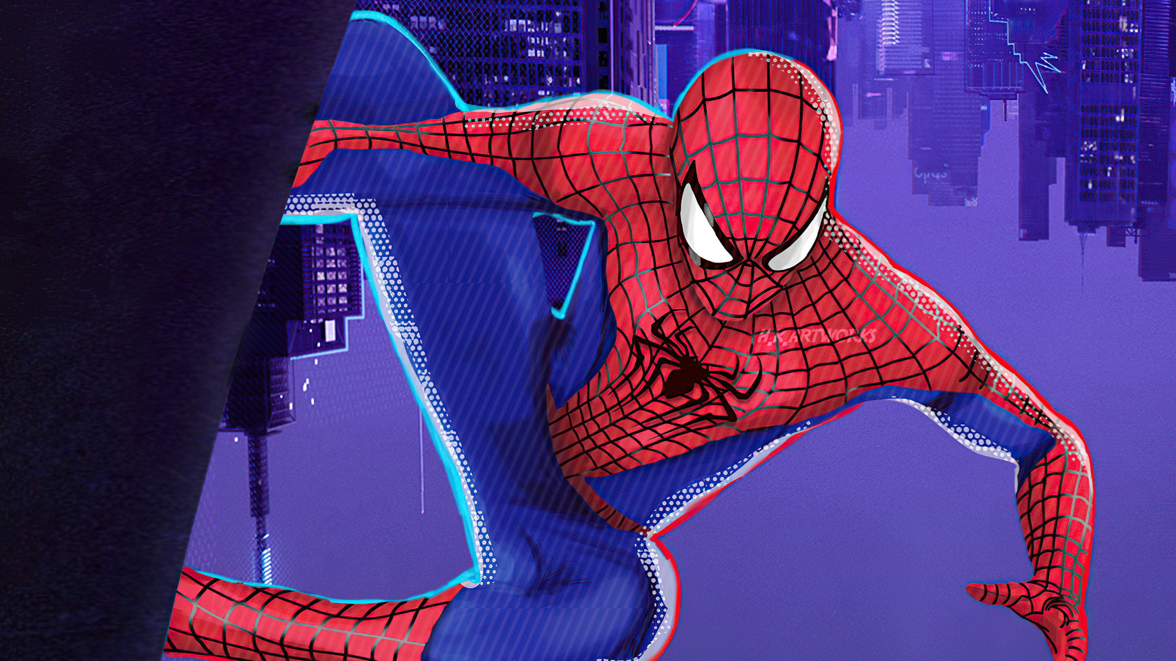 3840x2160 The Amazing Spider Man Suit In Spider Verse Style 4k Wallpaper, 2560x1600 Resolution HD 4k Wallpaper, Image, Background, Photos and Picture