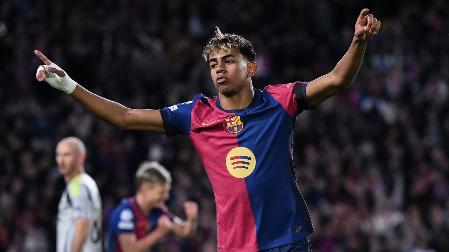 1480x833 Lamine Yamal: Barcelona teenager scores stunning Champions League goal to make history