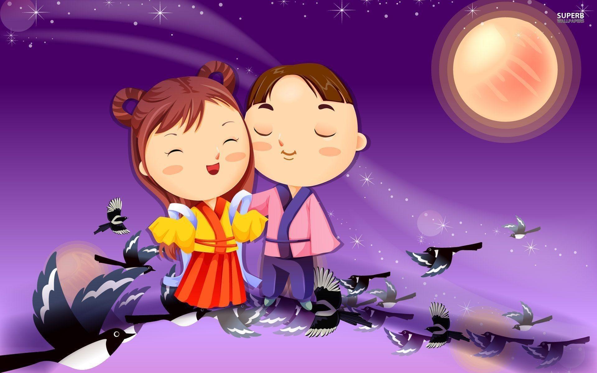 1920x1200 Sweet Couple Anime Wallpaper