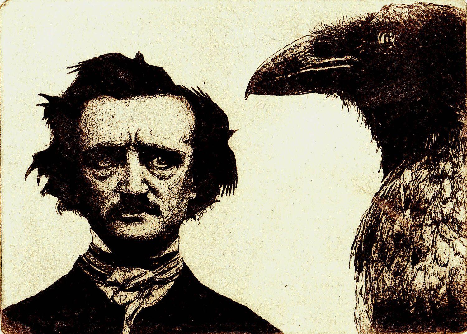 Edgar Allan Poe Unisex Cotton Scarf - Screen Printed Literary Bookish Accessory By Tartx
