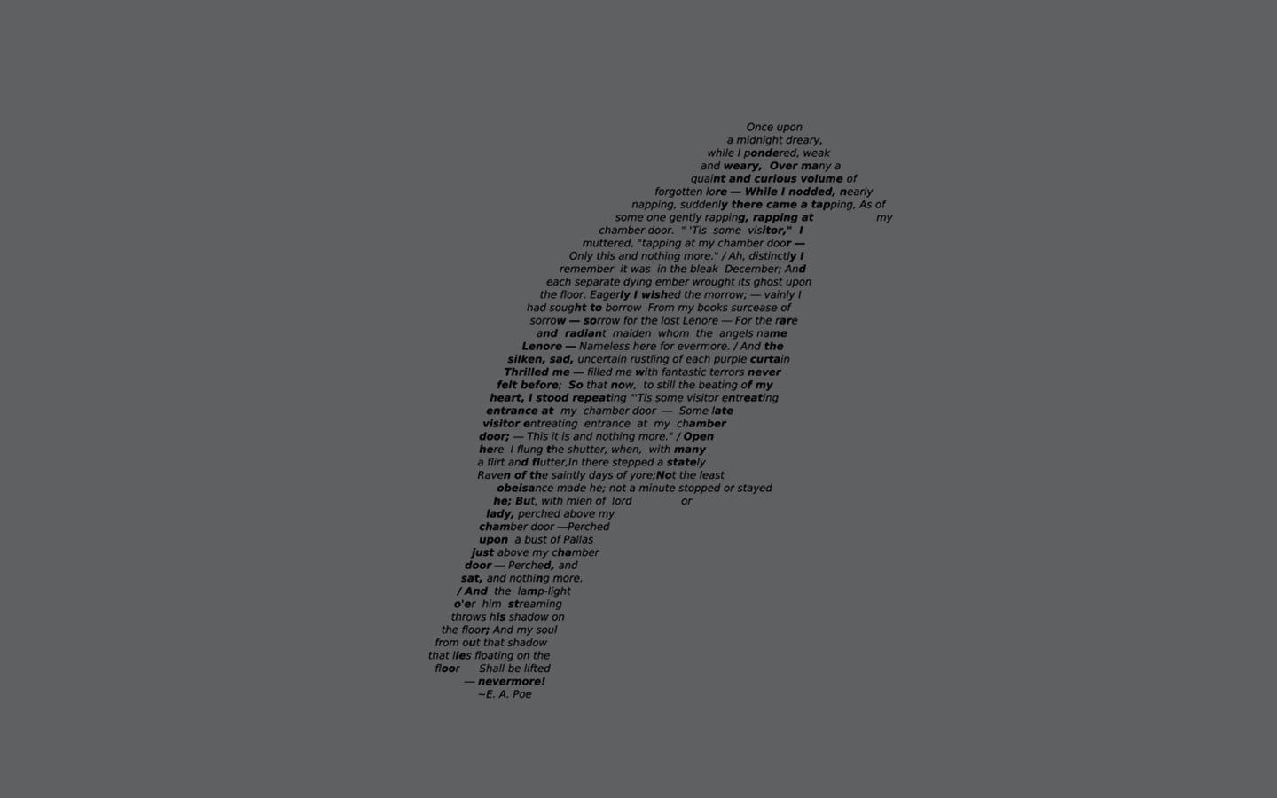 1440x900 Black bird illustration, Edgar Allan Poe, birds, quote, poem HD