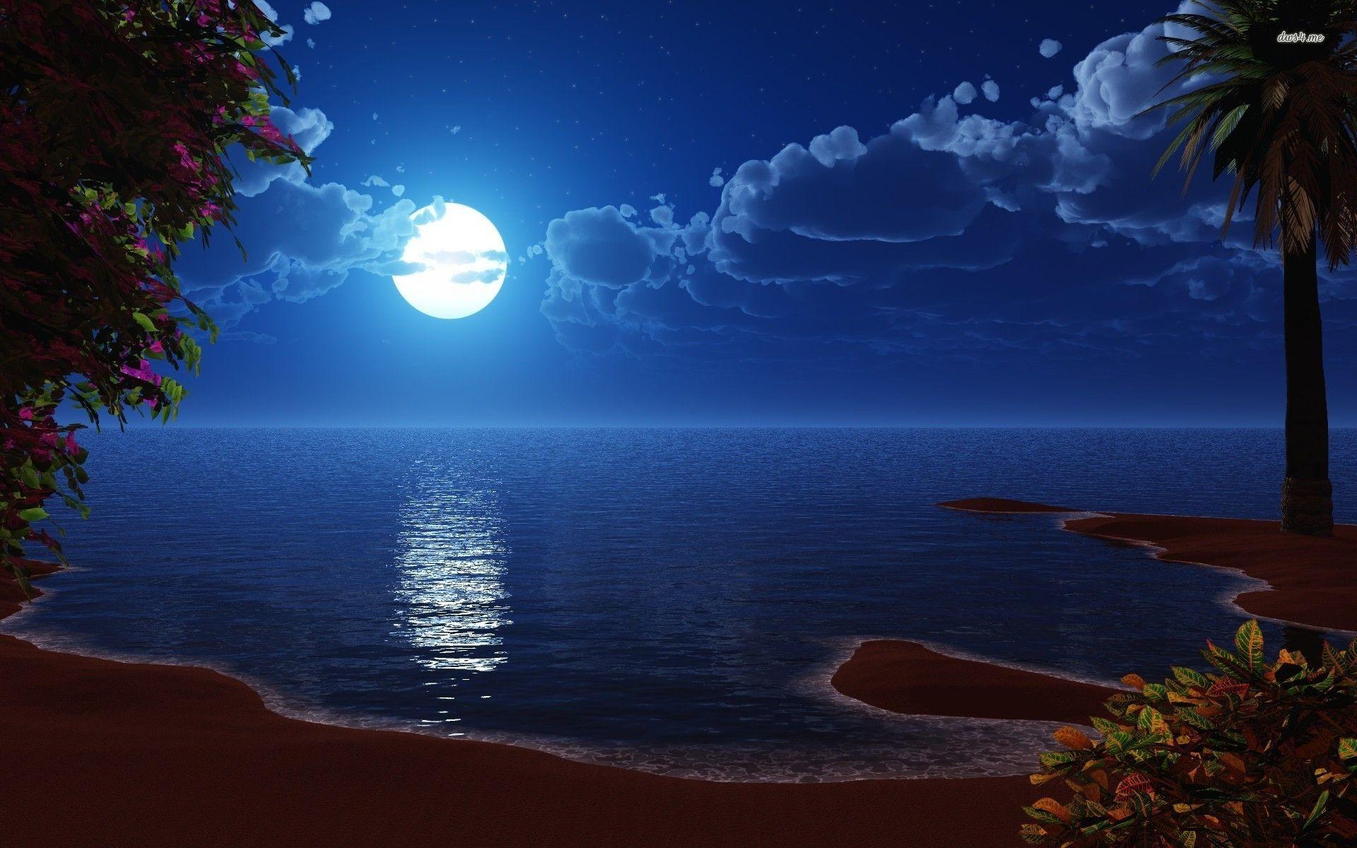 Moon Beach Wallpapers - Top Free Moon Beach Backgrounds - WallpaperAccess