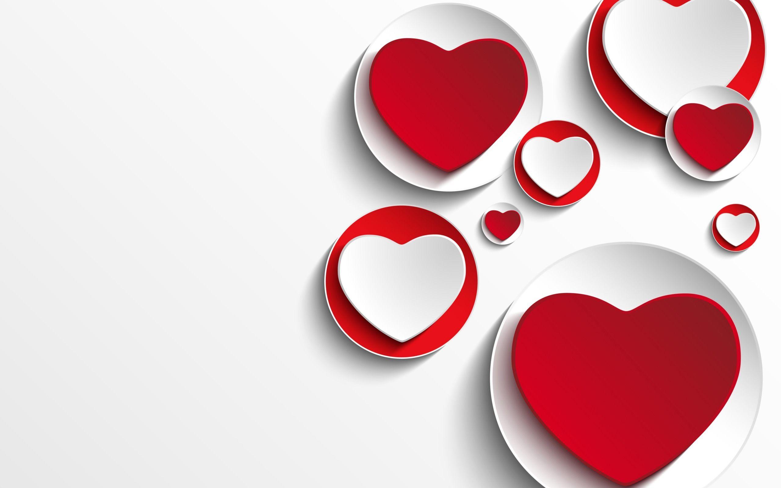Hình nền trái tim tình yêu có hình dạng khác nhau 2560x1600