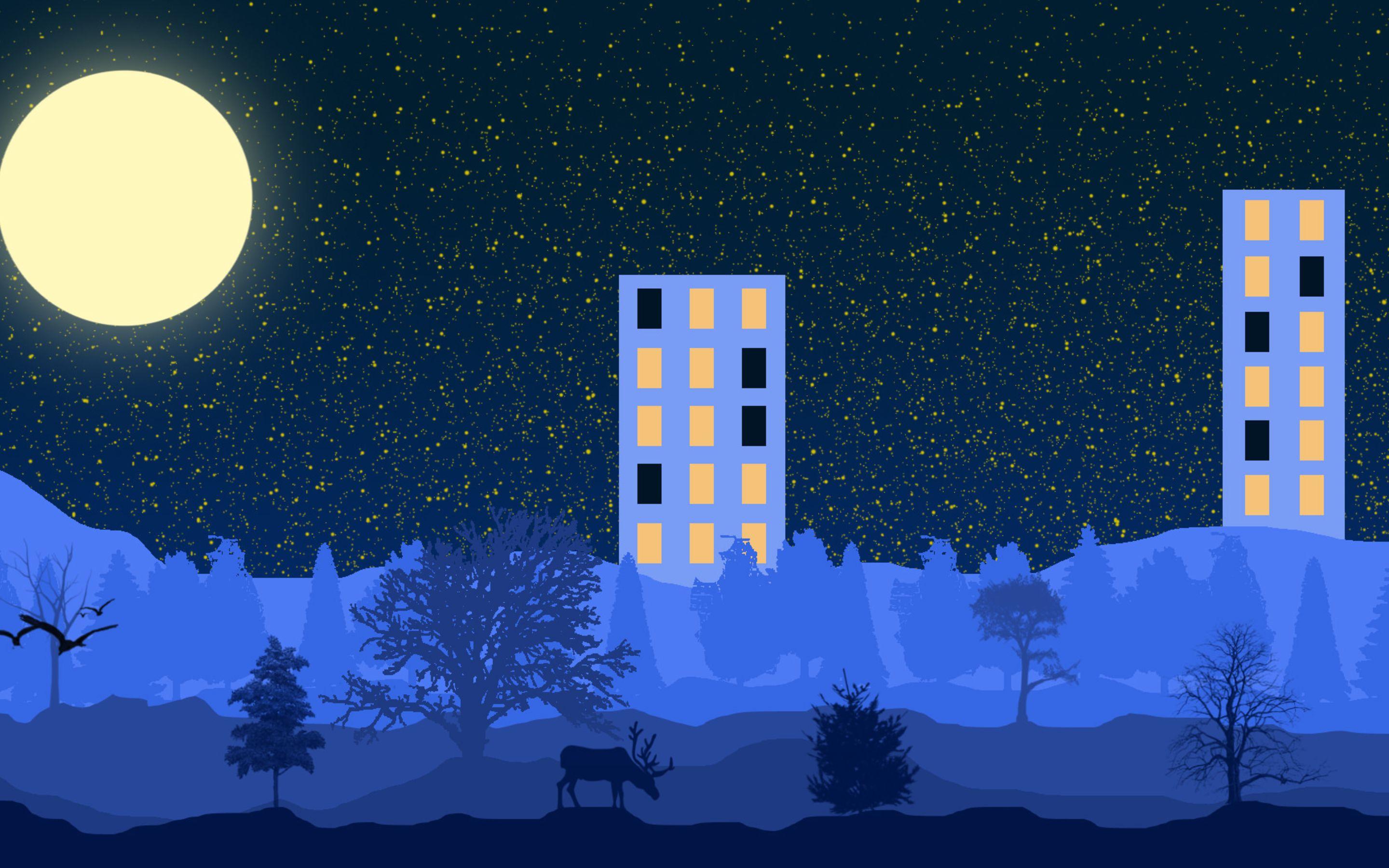 2880x1800 Night City Minimal Macbook Pro Retina HD 4k Wallpaper