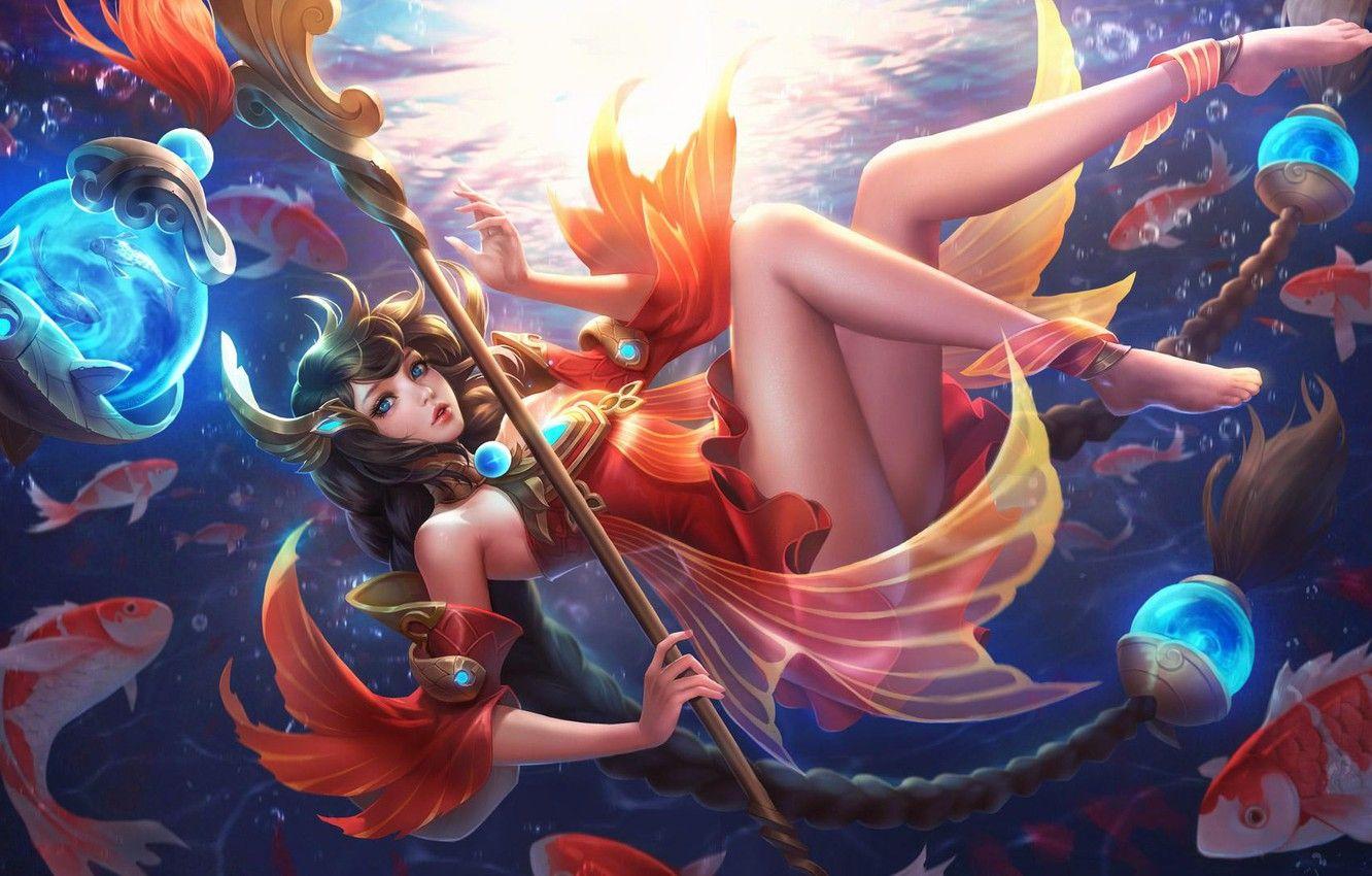 1332x850 Wallpaper water, girl, King of Glory, The king of glory image for desktop, section игры