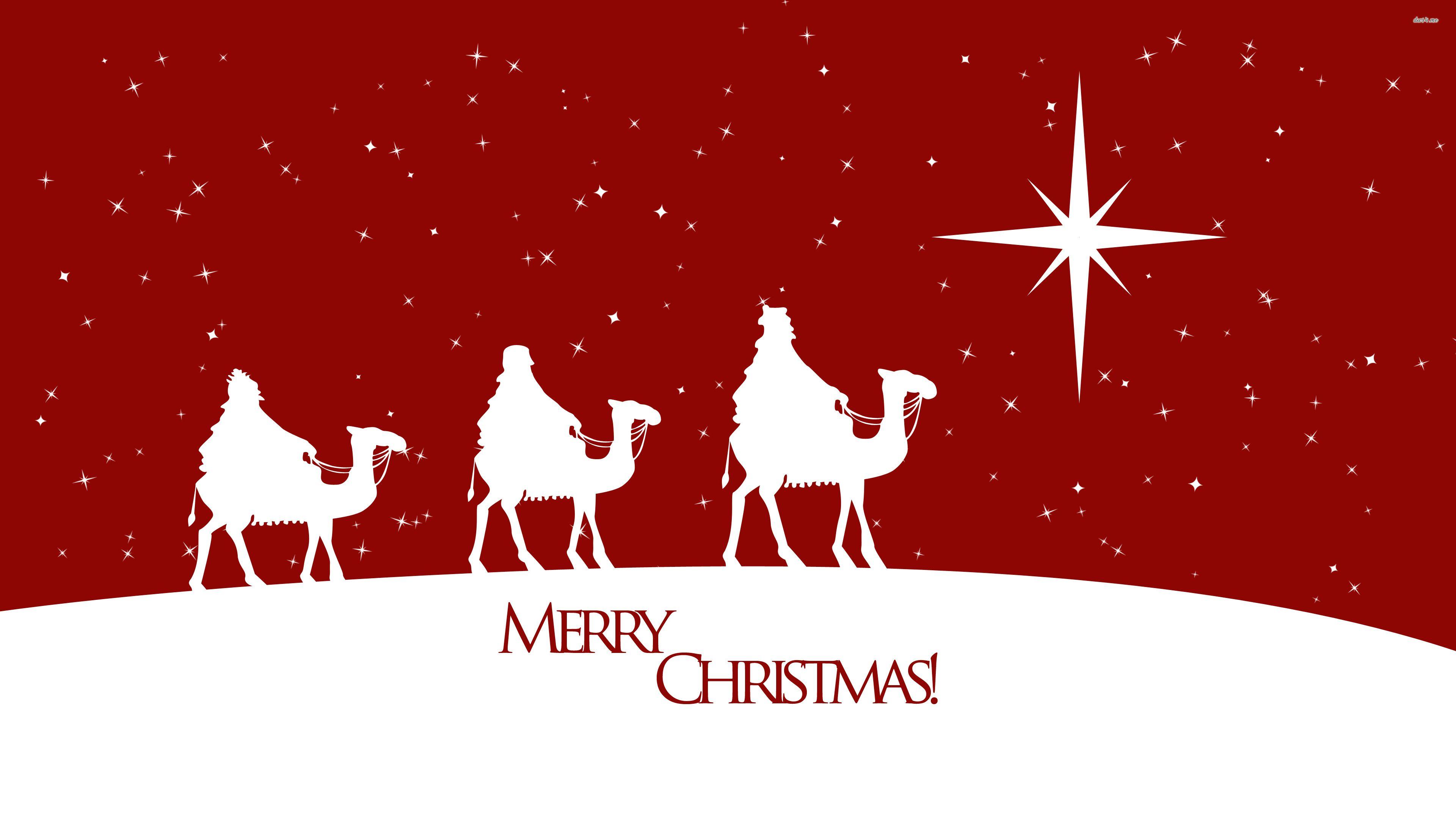 3840x2160 The Three Wise Men following the Star of Bethlehem wallpaper