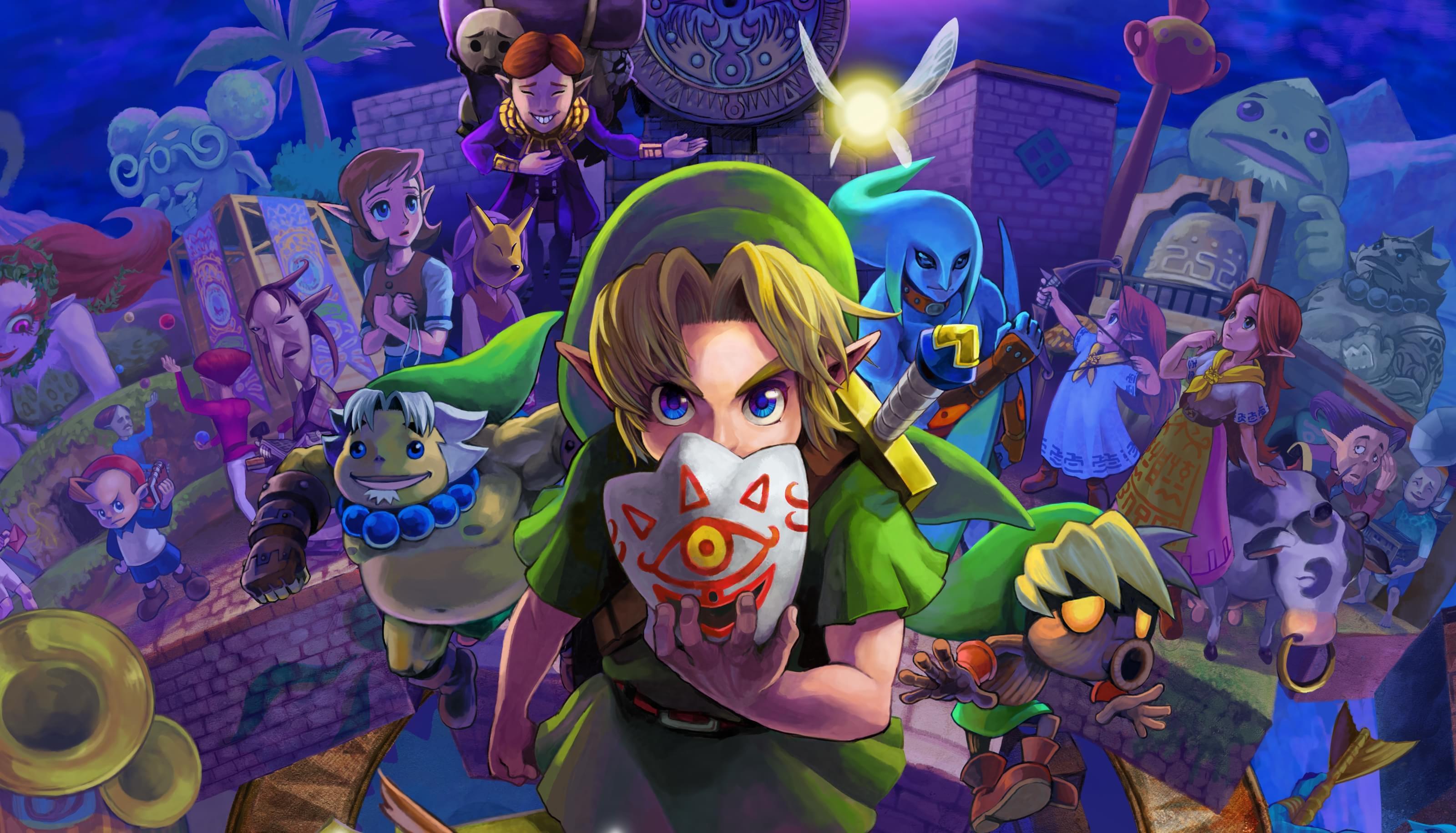 3200x1830 Link, Happy Mask Salesman, Anju, Cremia, The Legend of Zelda