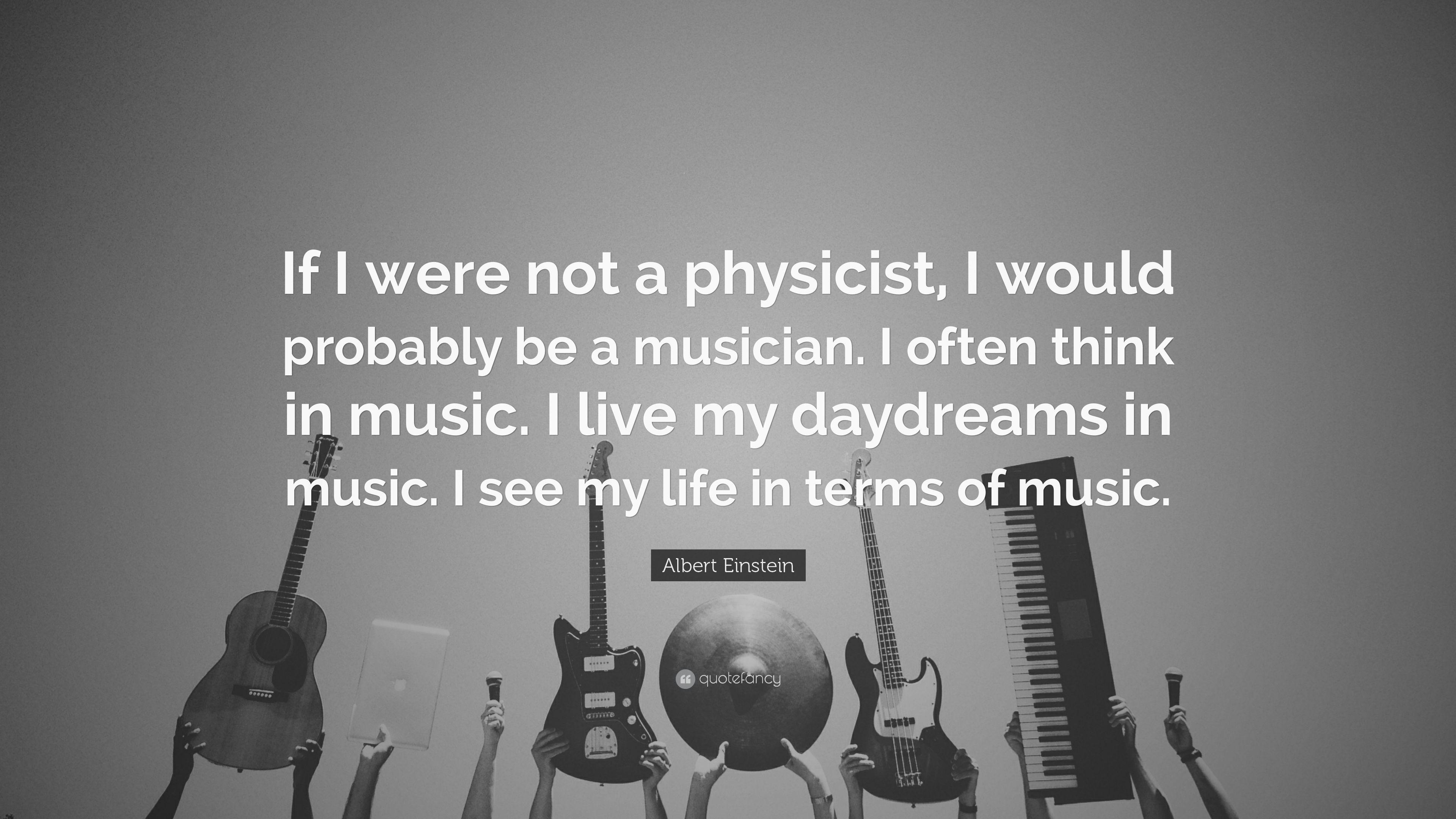 3840x2160 Albert Einstein Quote: “If I were not a physicist, I would