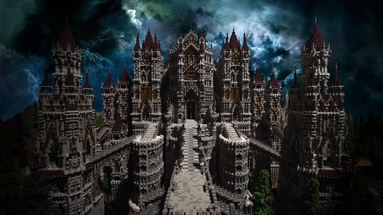 1280x720 Dark Souls Anor Londo remade in Minecraft