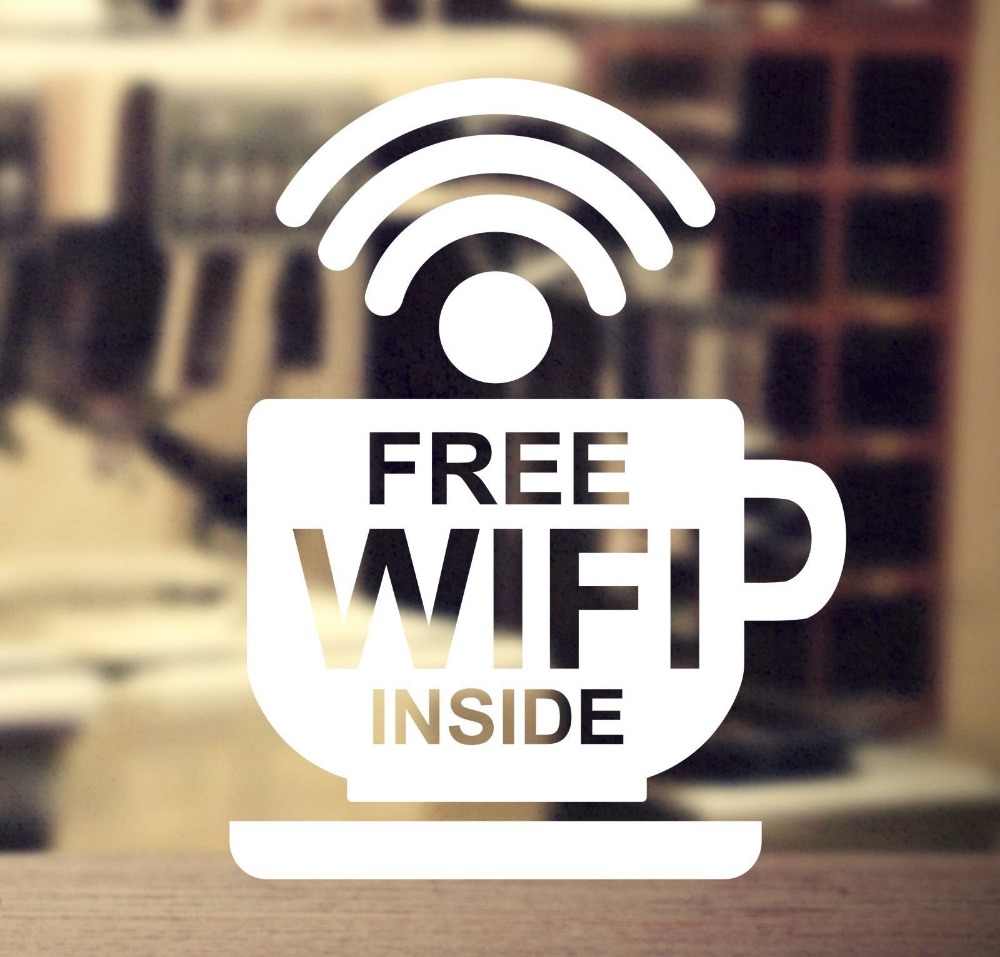 1000x957 Brand New WiFi Vinyl Sticker Decal Sign For Cafe Restaurant Bar