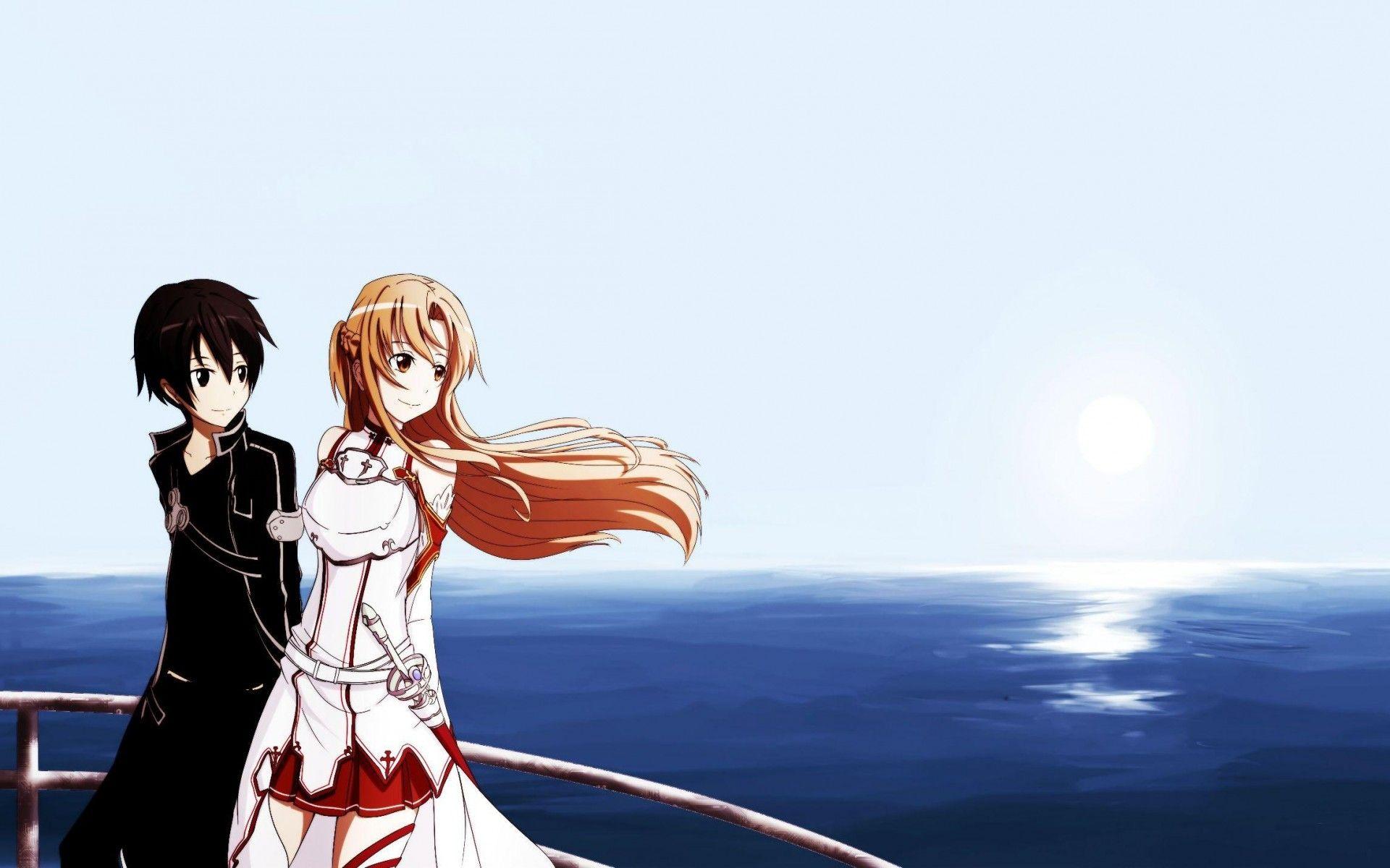 1920x1200 Anime Girl And Boy Enjoy HD desktop wallpaper : Widescreen : High