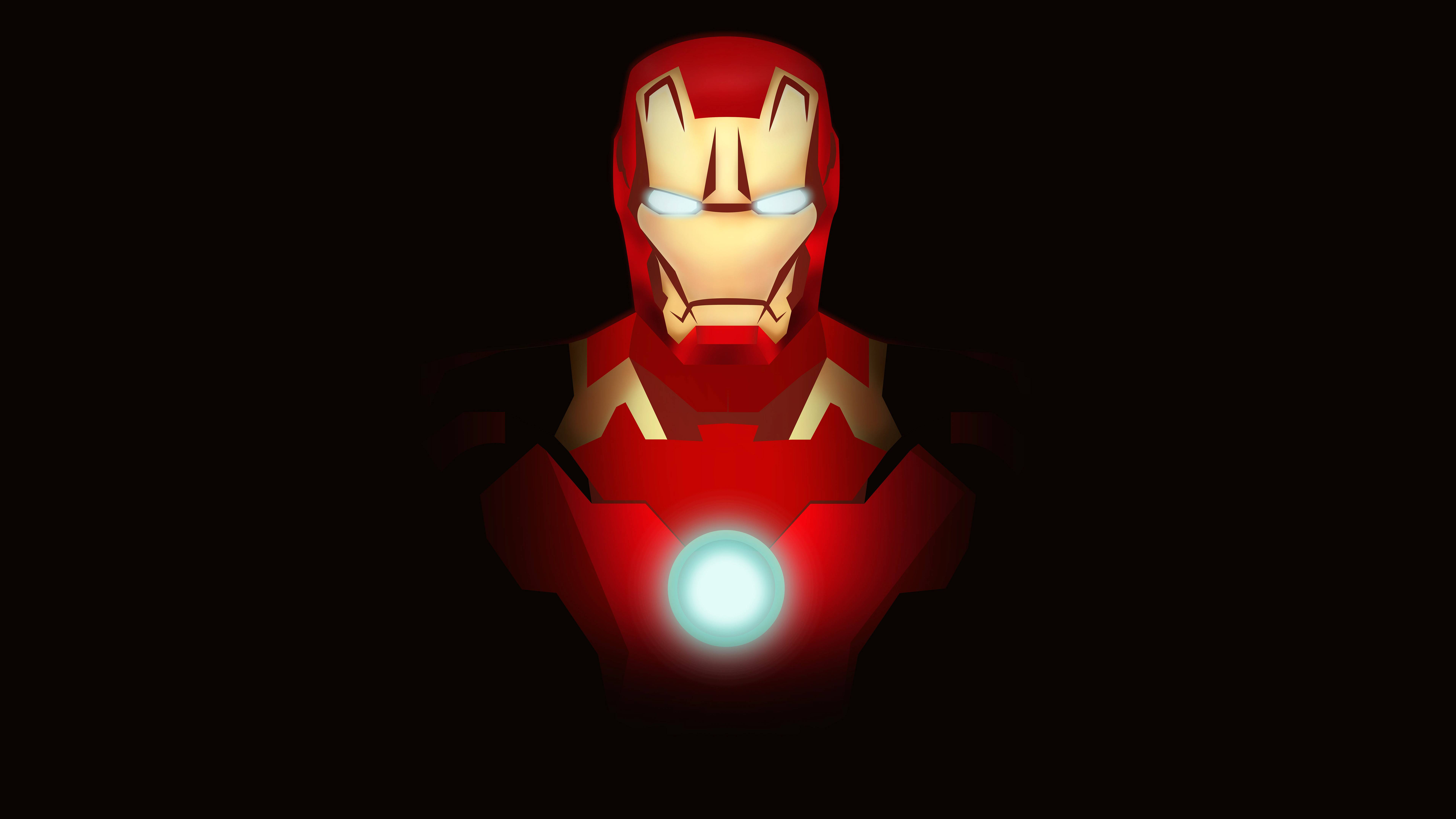 7680x4320 Iron Man Minimal Fan art 4K 8K Wallpaper