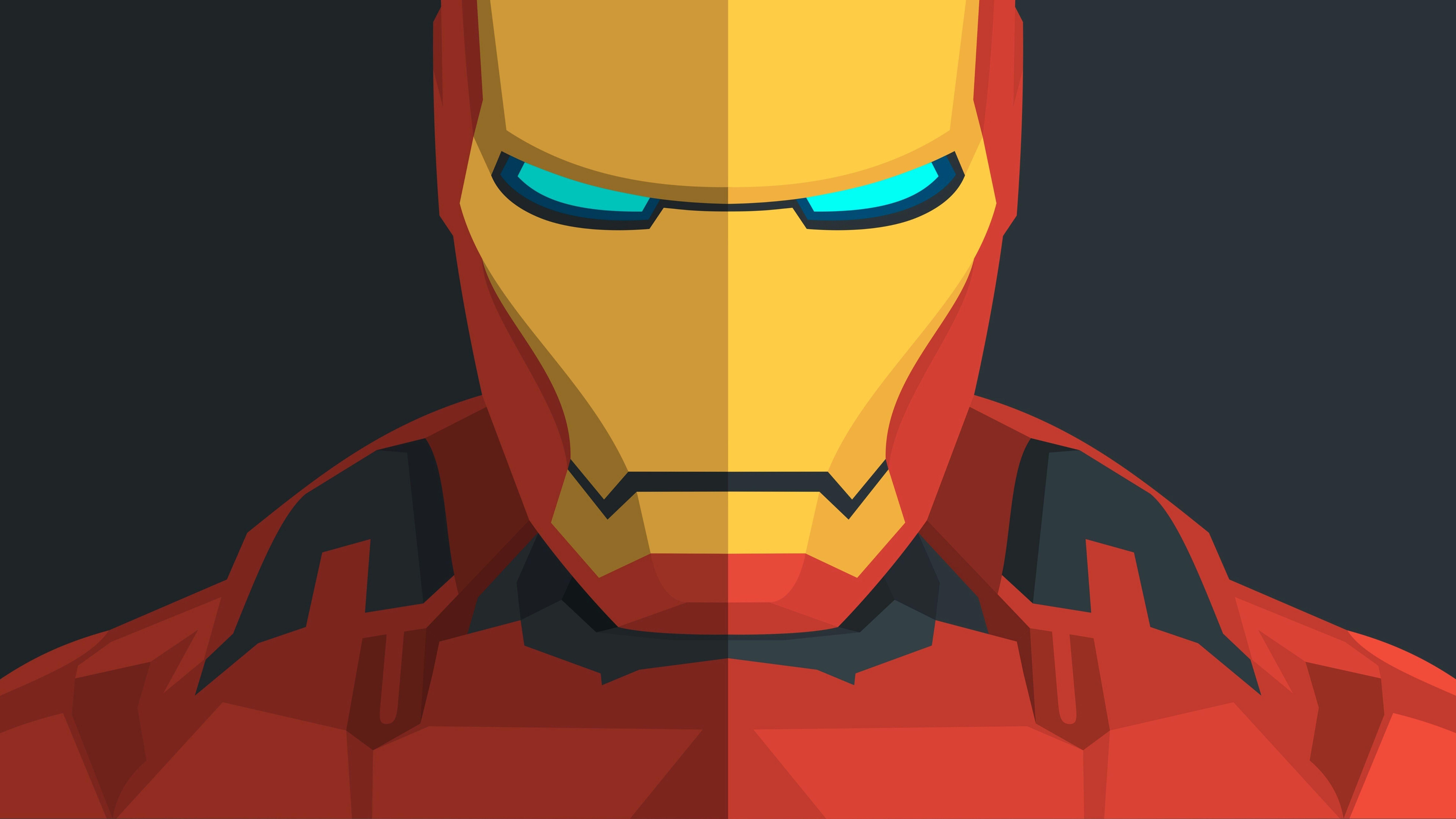 7679x4320 Iron Man Minimal 8K Wallpaper, HD Minimalist 4K