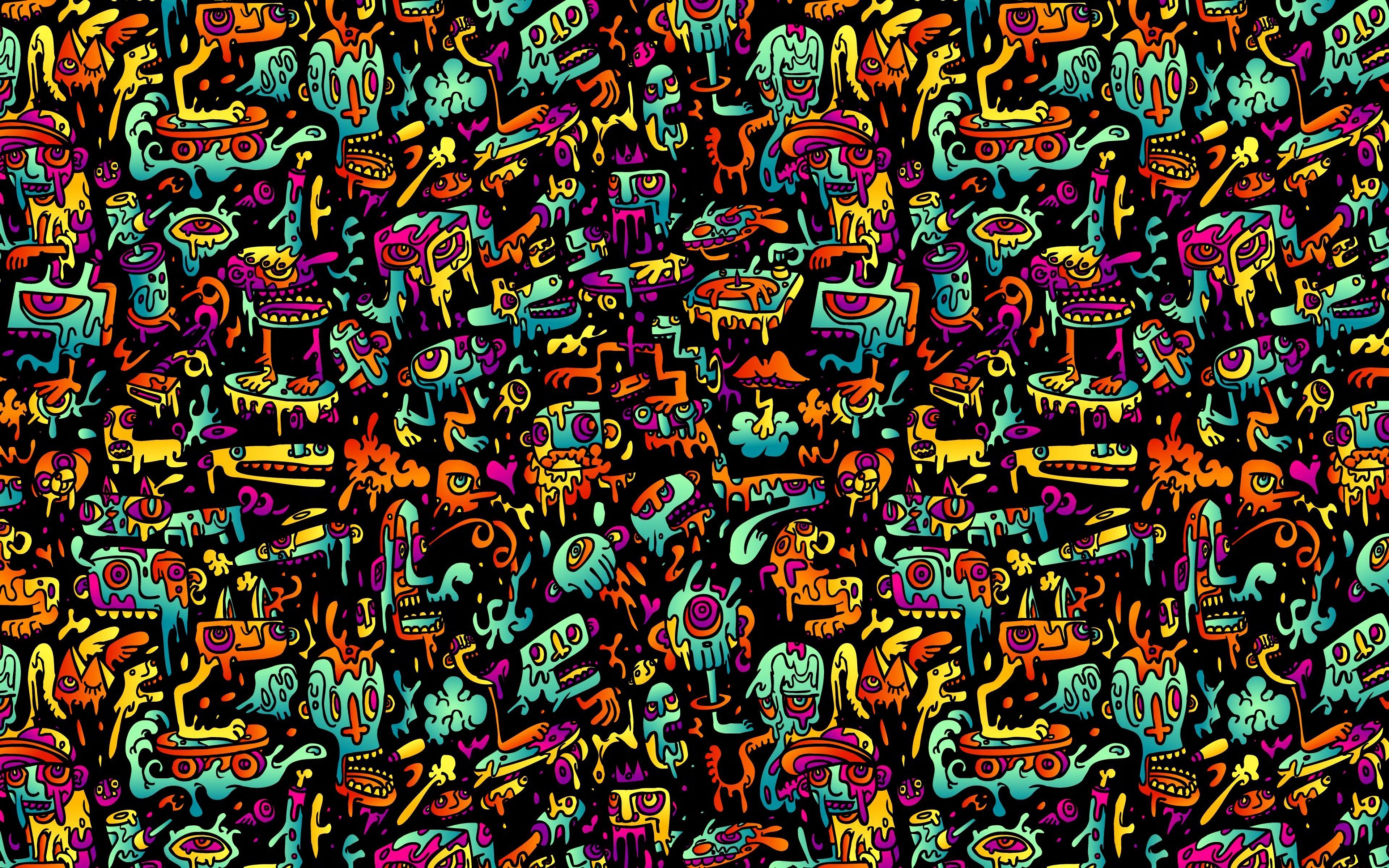 3840x2400 Vivid Psychedelic Dreams: 4K Artistic Explosionx2400