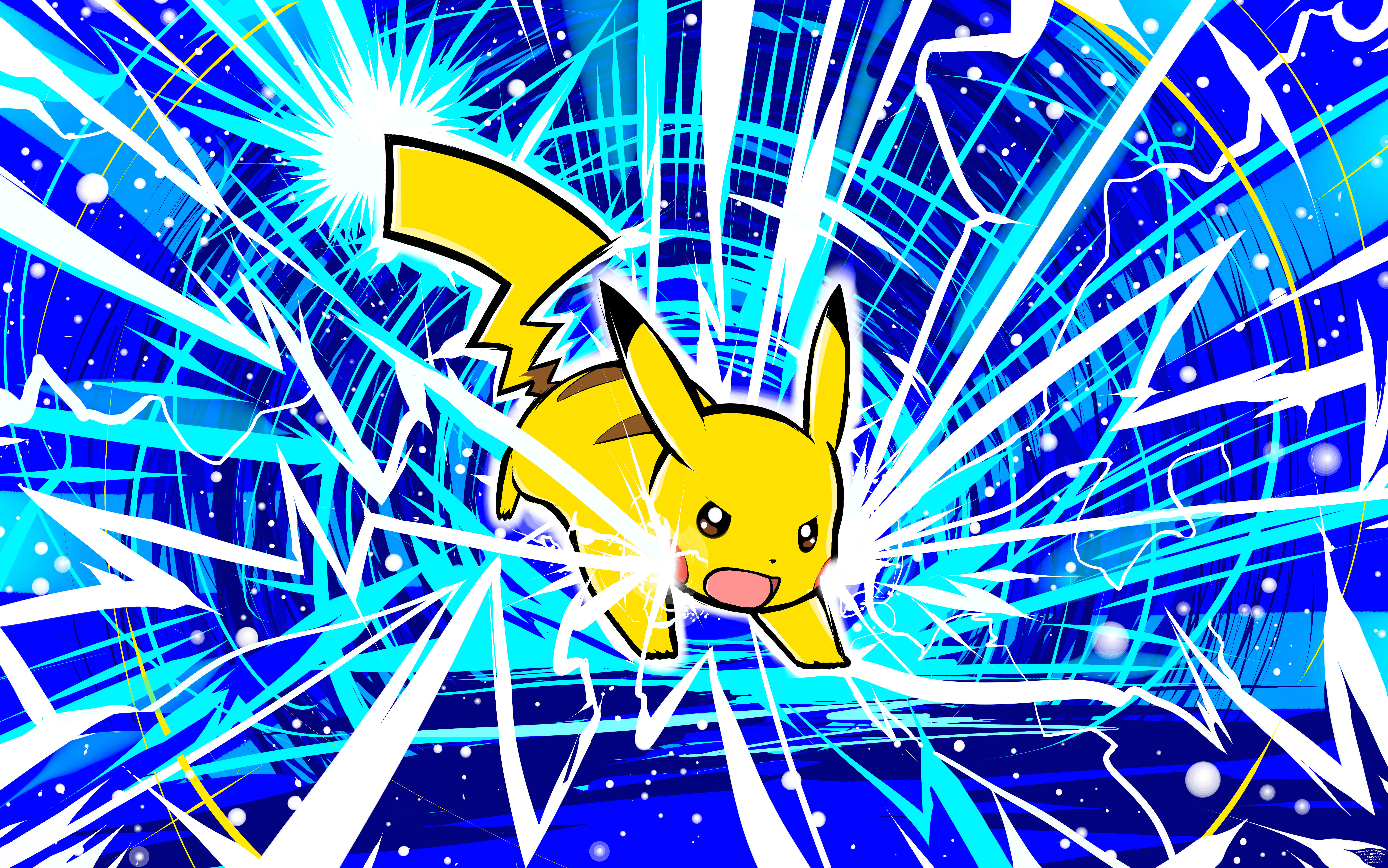 Pikachu Thunderbolt Wallpapers - Top Free Pikachu Thunderbolt Backgrounds -  WallpaperAccess