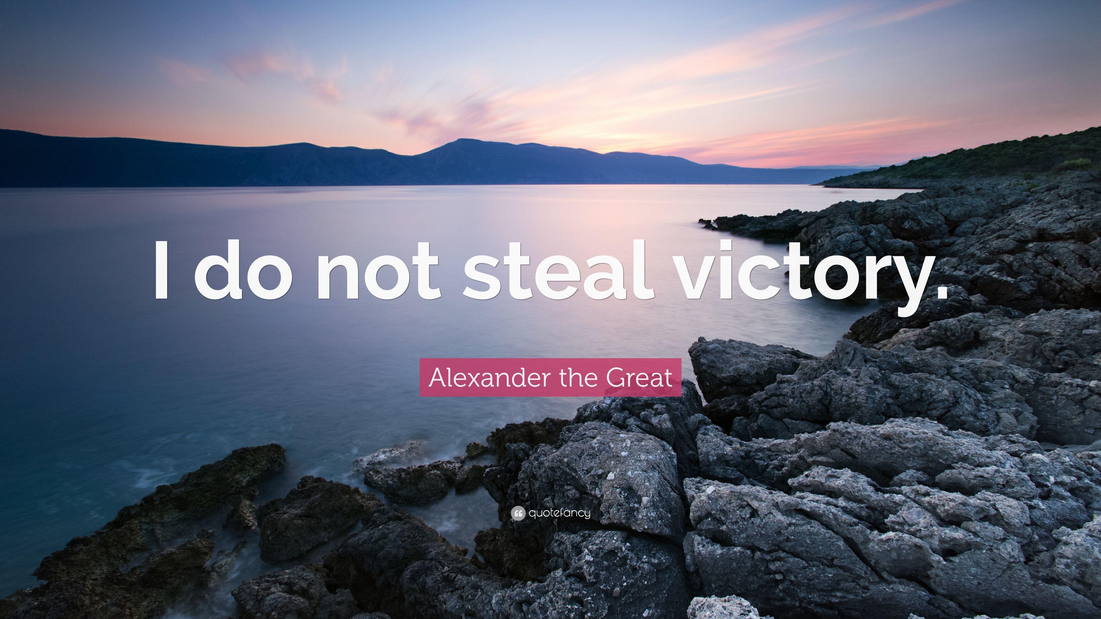 3840x2160 Alexander the Great Quote: “I do not steal victory.” 12