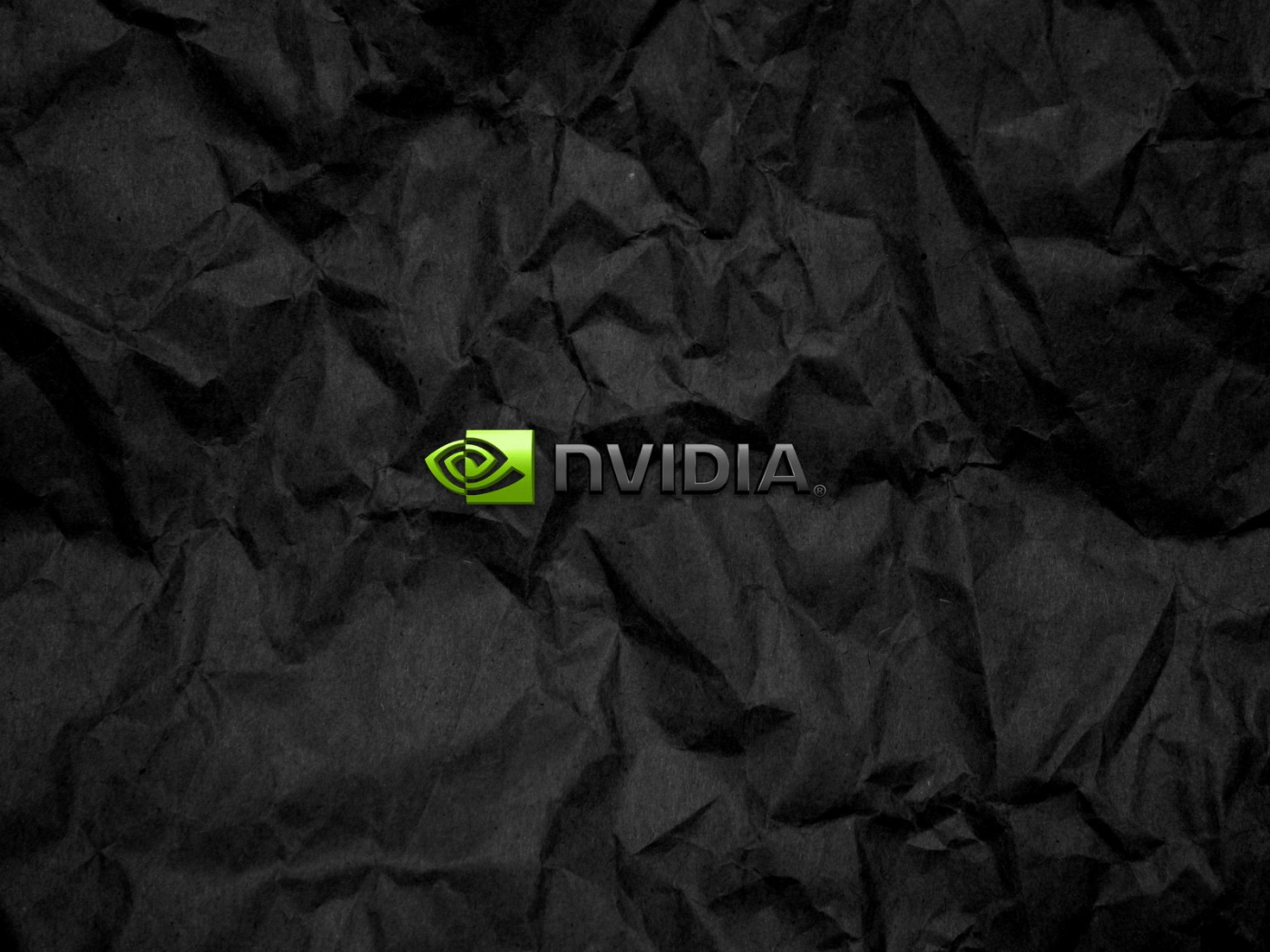 1400x1050 Tượng trưng Nvidia trên giấy đen nhàu nát Hình nền máy tính 1400x1050
