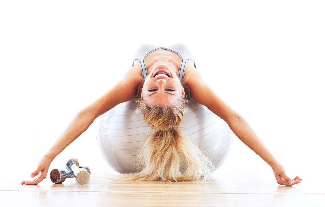 1332x850 Wallpaper girl, , ball, fitness, gym, aerobic image