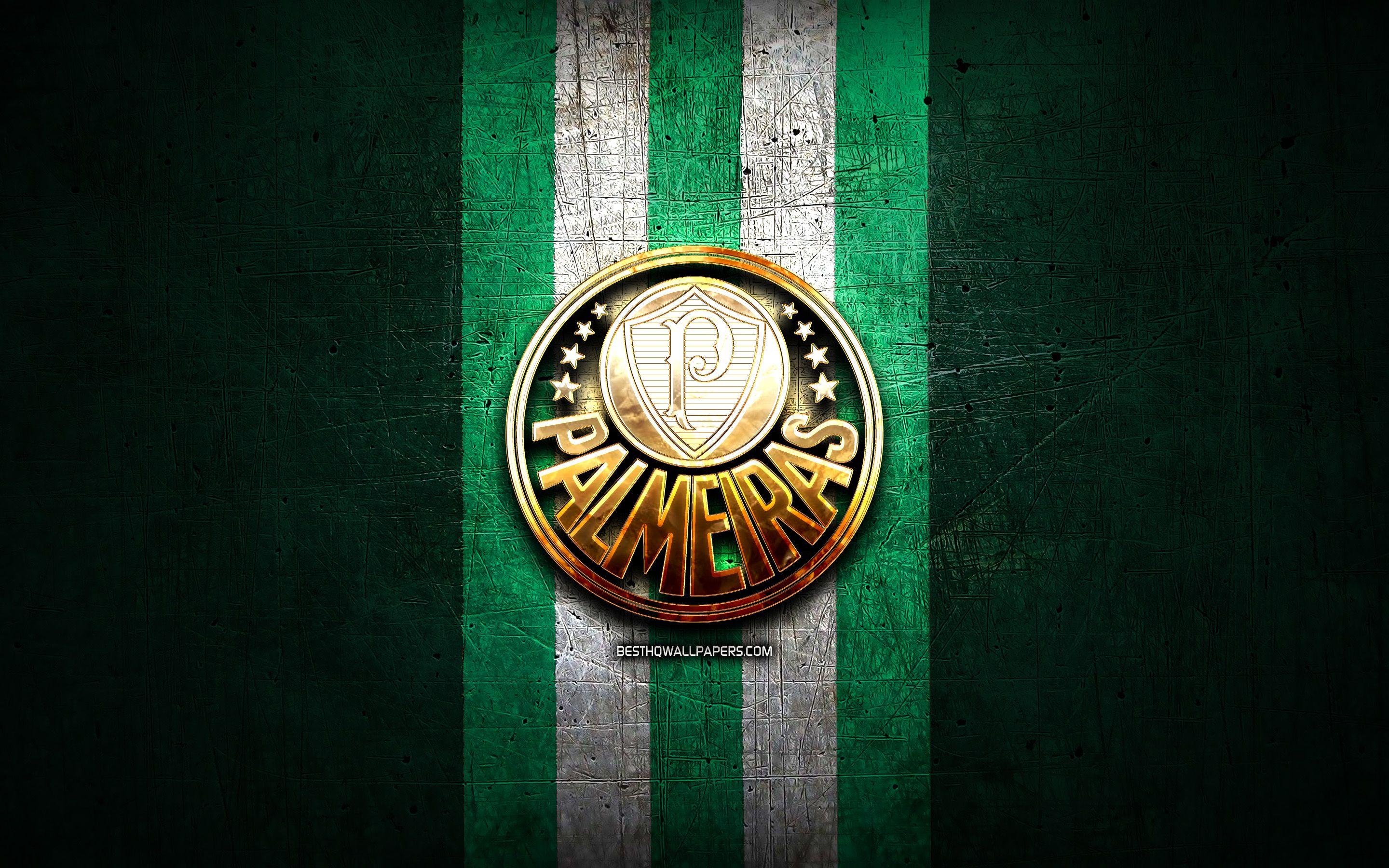 2880x1800 Tải xuống hình nền Palmeiras FC, logo vàng, Serie A, xanh lá cây