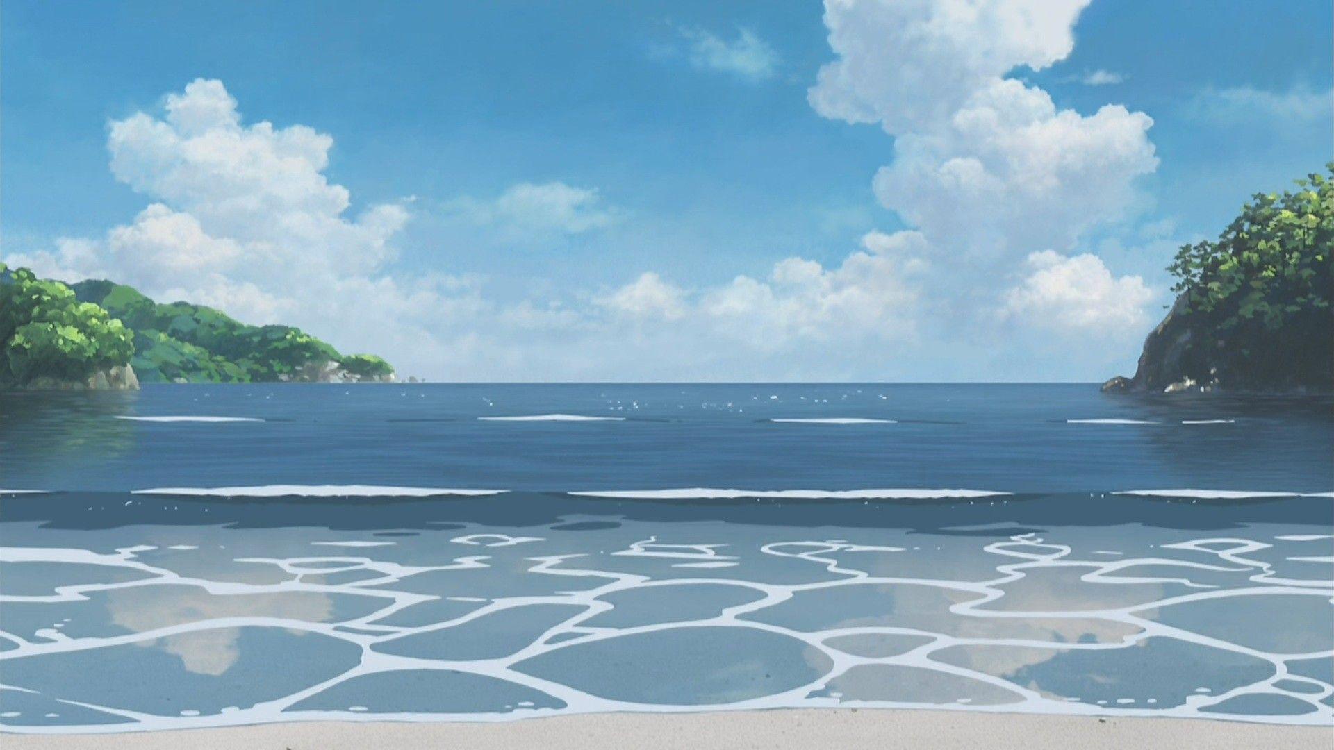 In front of the ocean  Anime style Background by TamagochiKun on DeviantArt