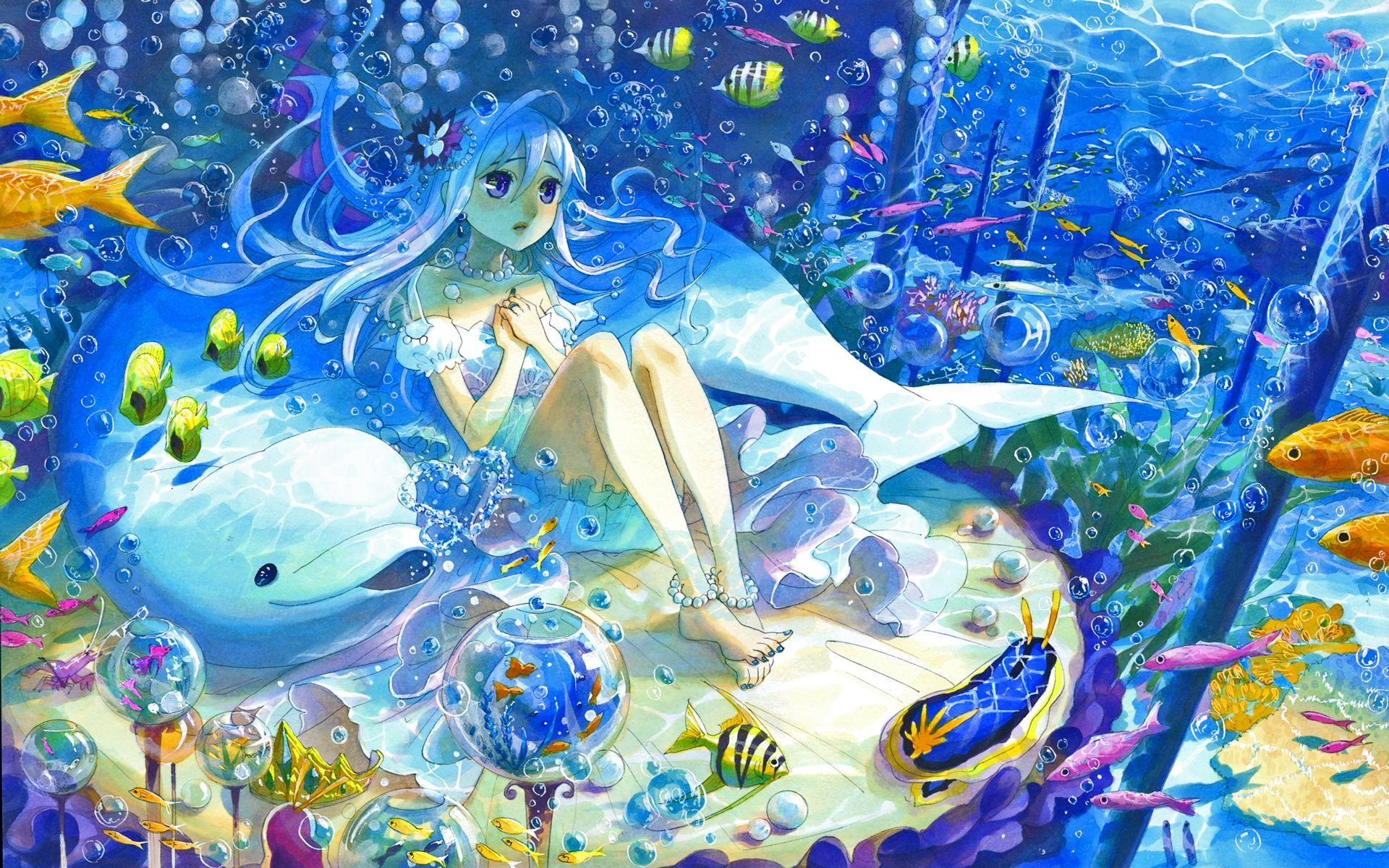 Anime Ocean Wallpapers - Top Free Anime Ocean Backgrounds - WallpaperAccess