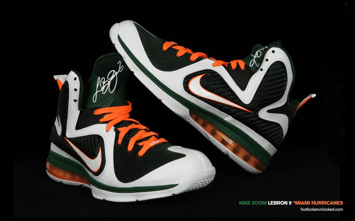 1440x900 Lebron 9 Miami Hurricanes Wallpaper & Background