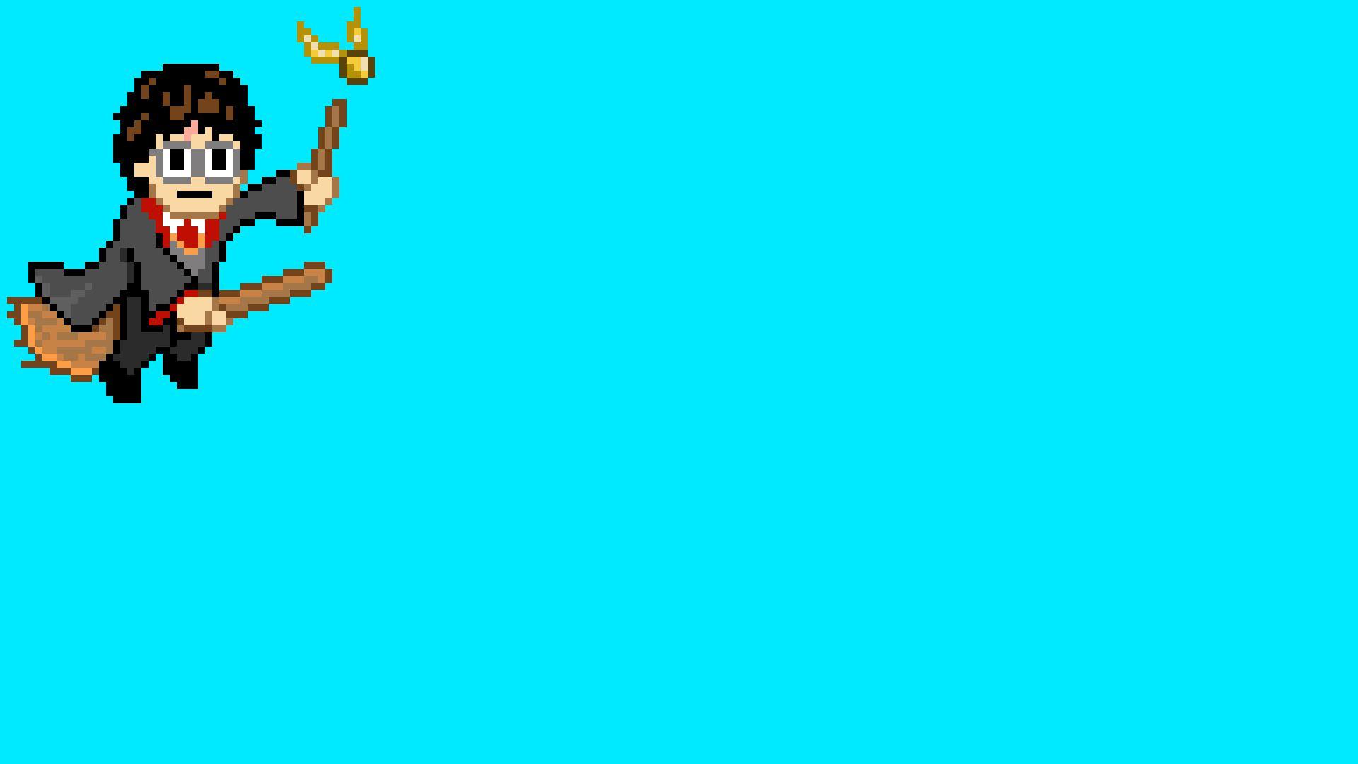 1920x1080 pixel art, Pixels, Harry Potter, Wands, Quidditch Wallpaper HD