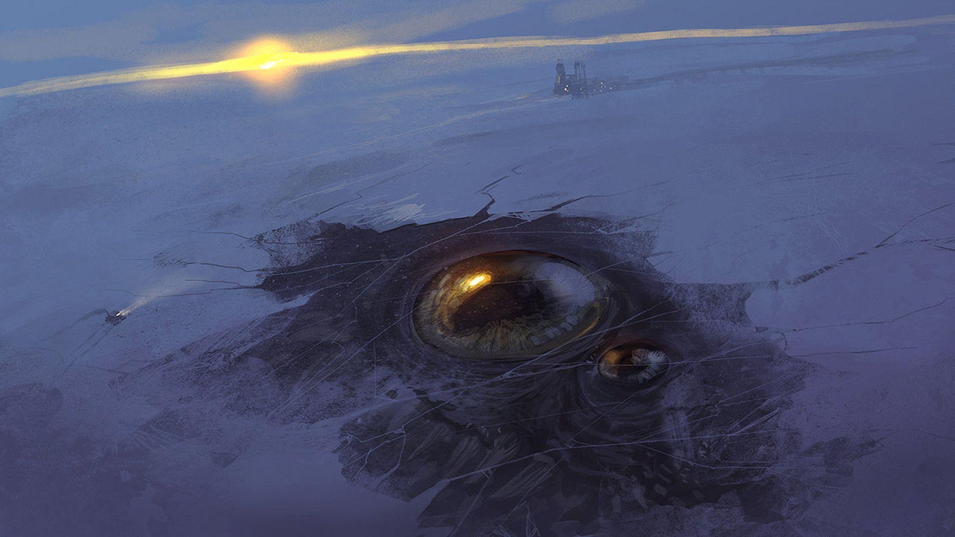 1920x1080 Giant Sea Monster Trapped Under The Ice 1920 × 1080