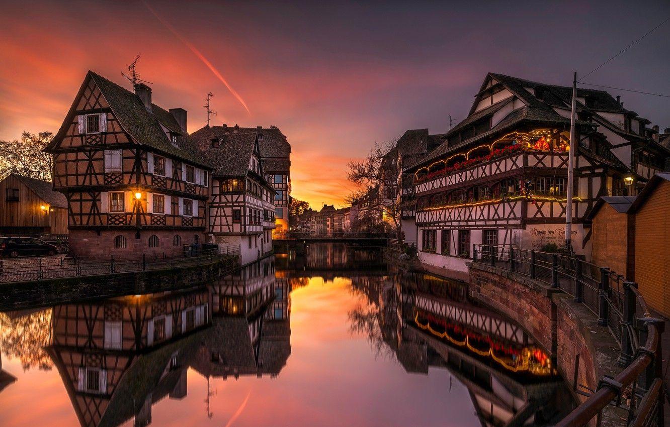 1332x850 Wallpaper river, home, Strasbourg image for desktop, section