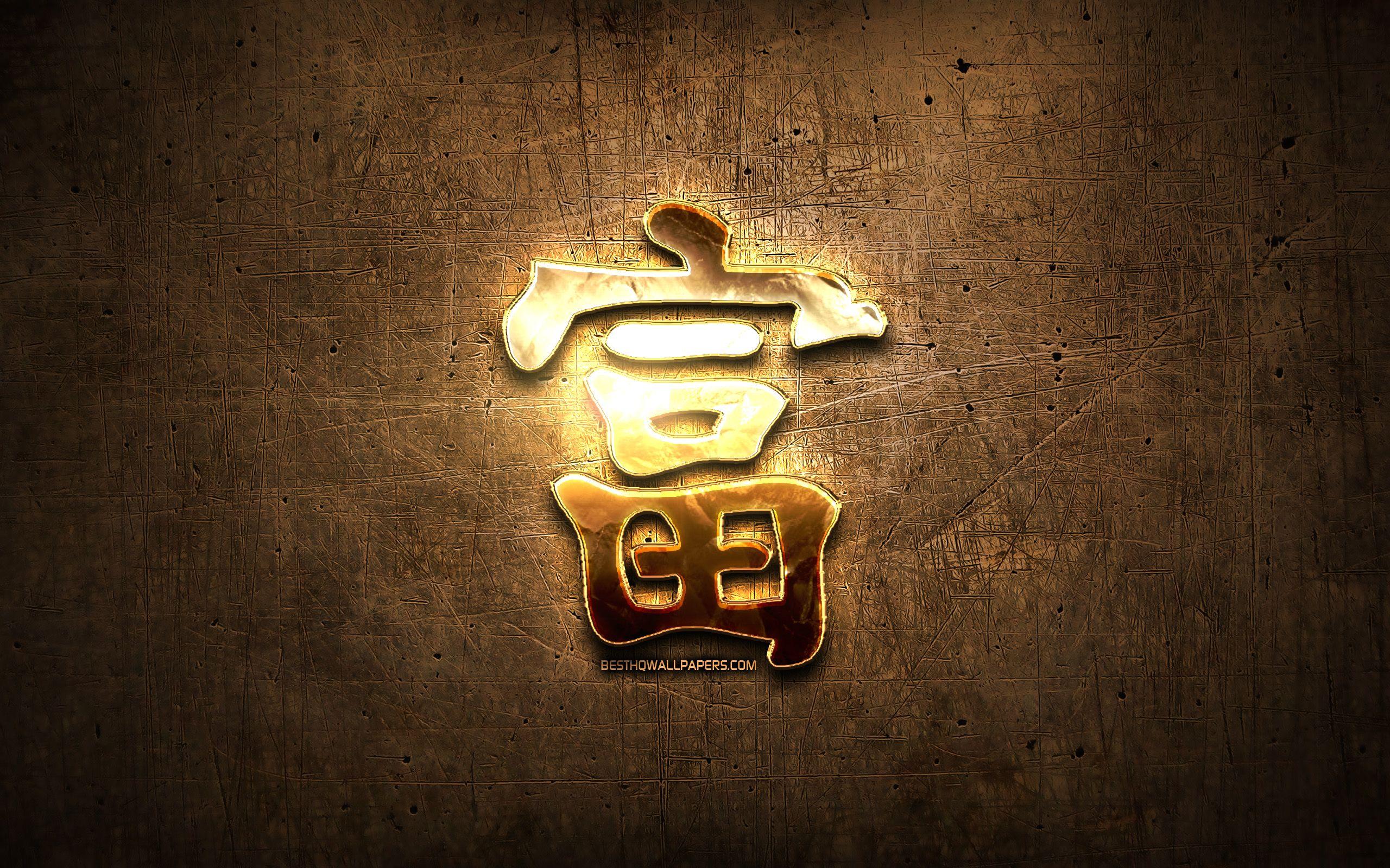 2560x1600 Download wallpaper Rich Japanese character, metal hieroglyphs