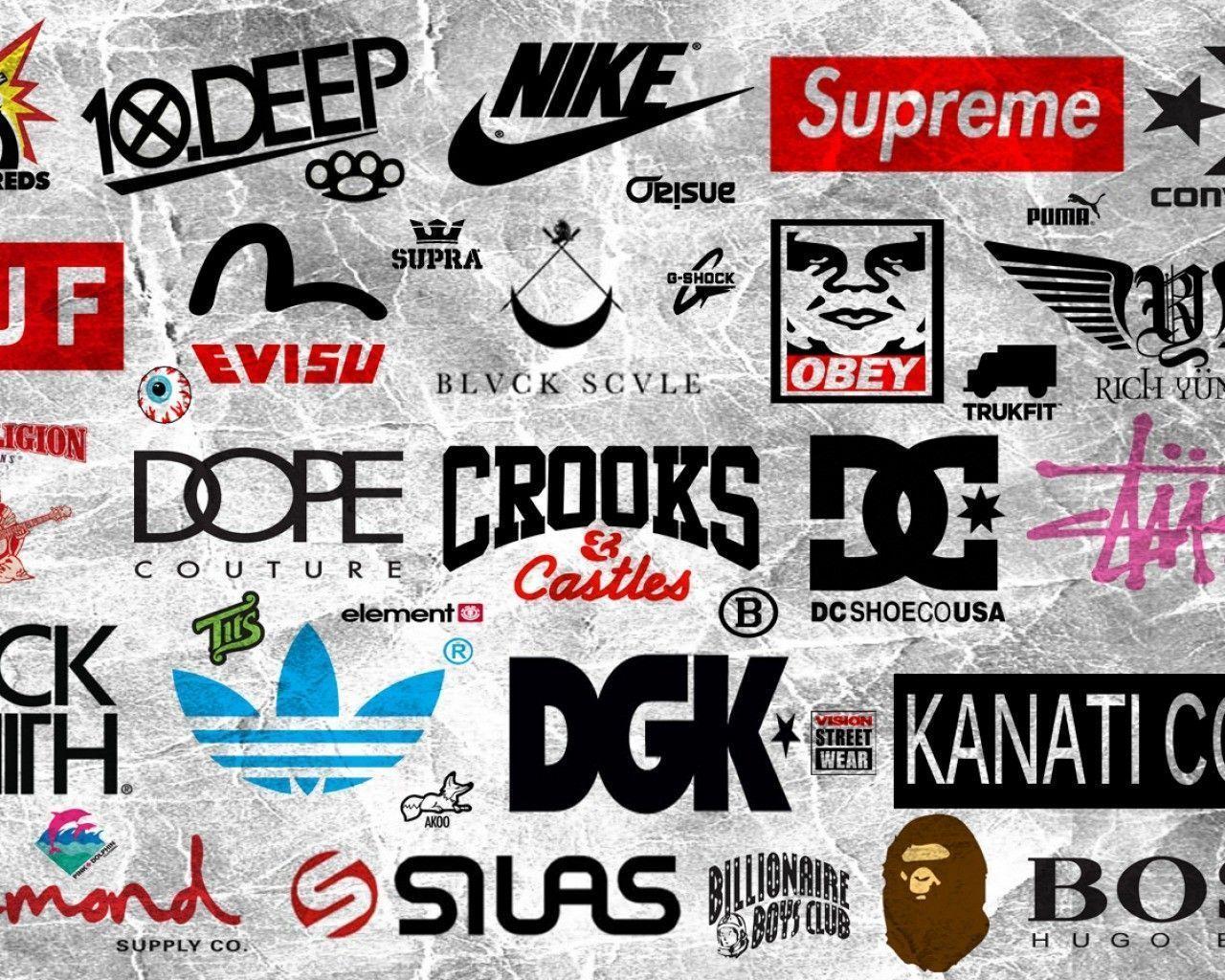 Skate Clothing Brand Logos