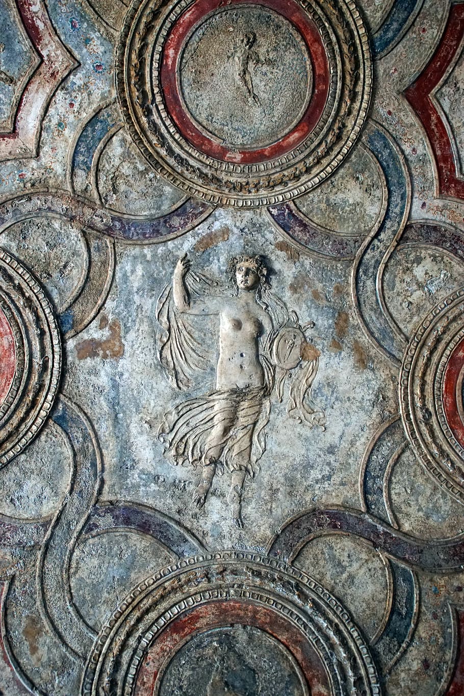 910x1365 HD wallpaper: pompeii, fresco, sculpture, roman, antique, italy