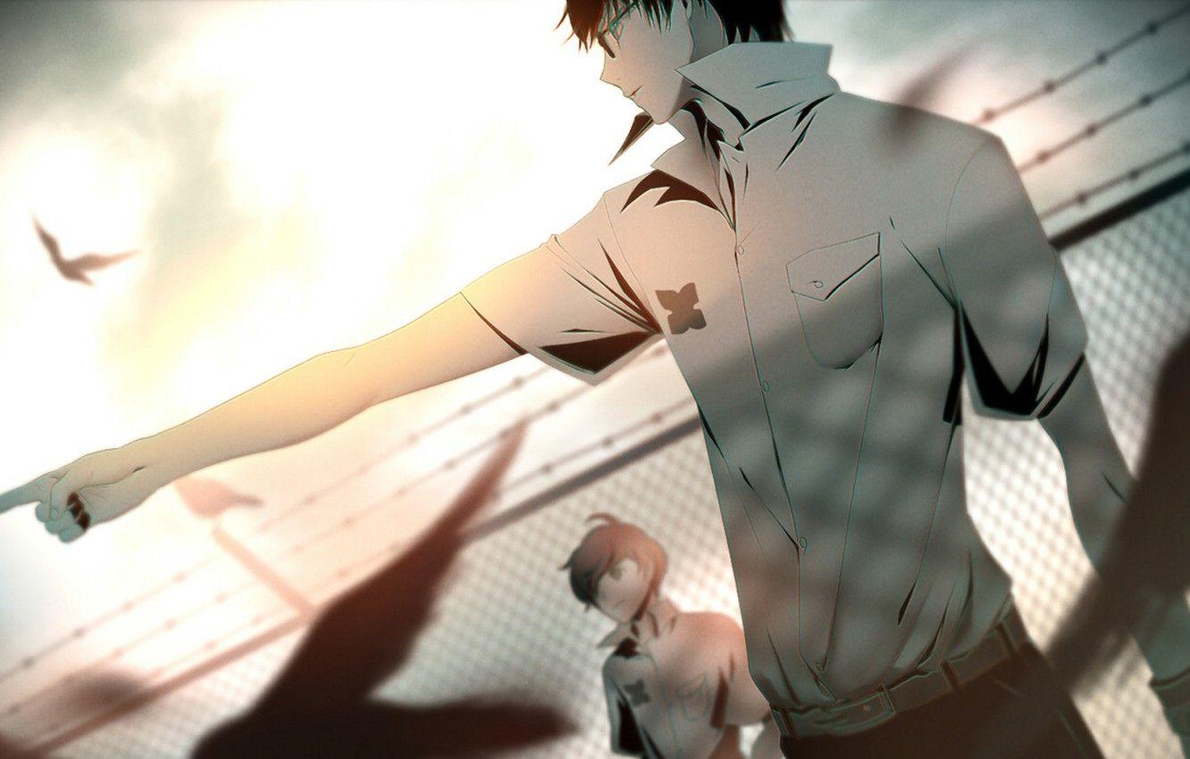 1332x850 Wallpaper birds, Anime, mesh., Zankyou no Terror, hisami touji