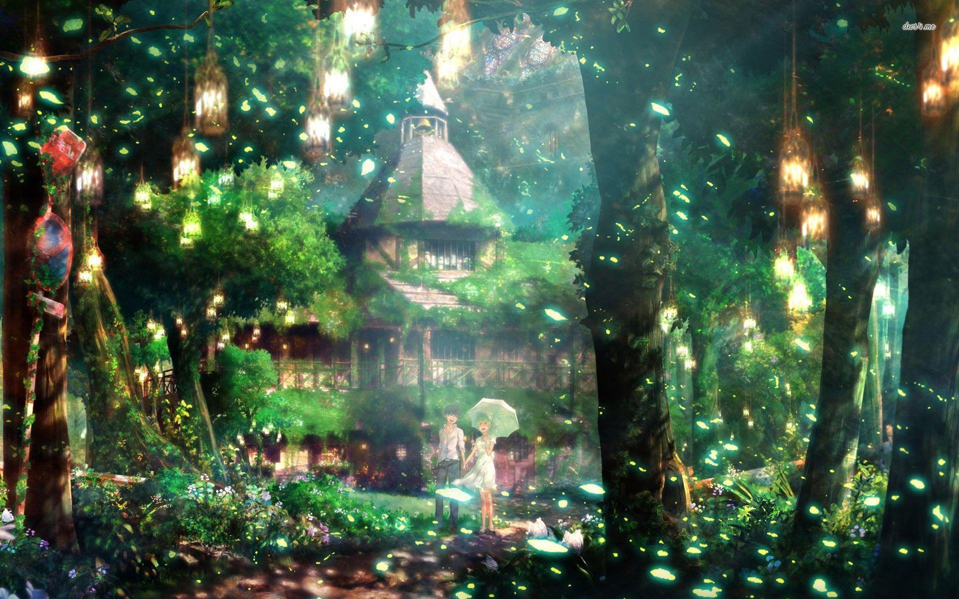 1920x1200 Free download Magical forest wallpaper Anime wallpaper 8608