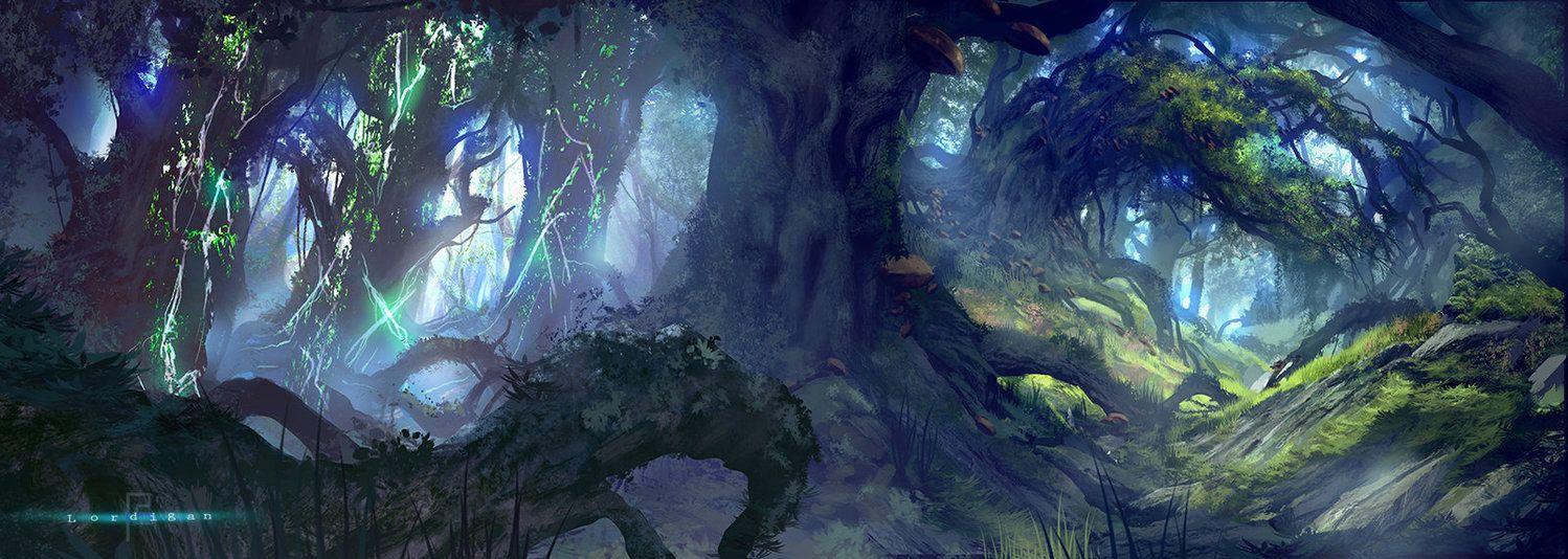 1498x534 Tree Roots Magic Forest Wallpaper 28320