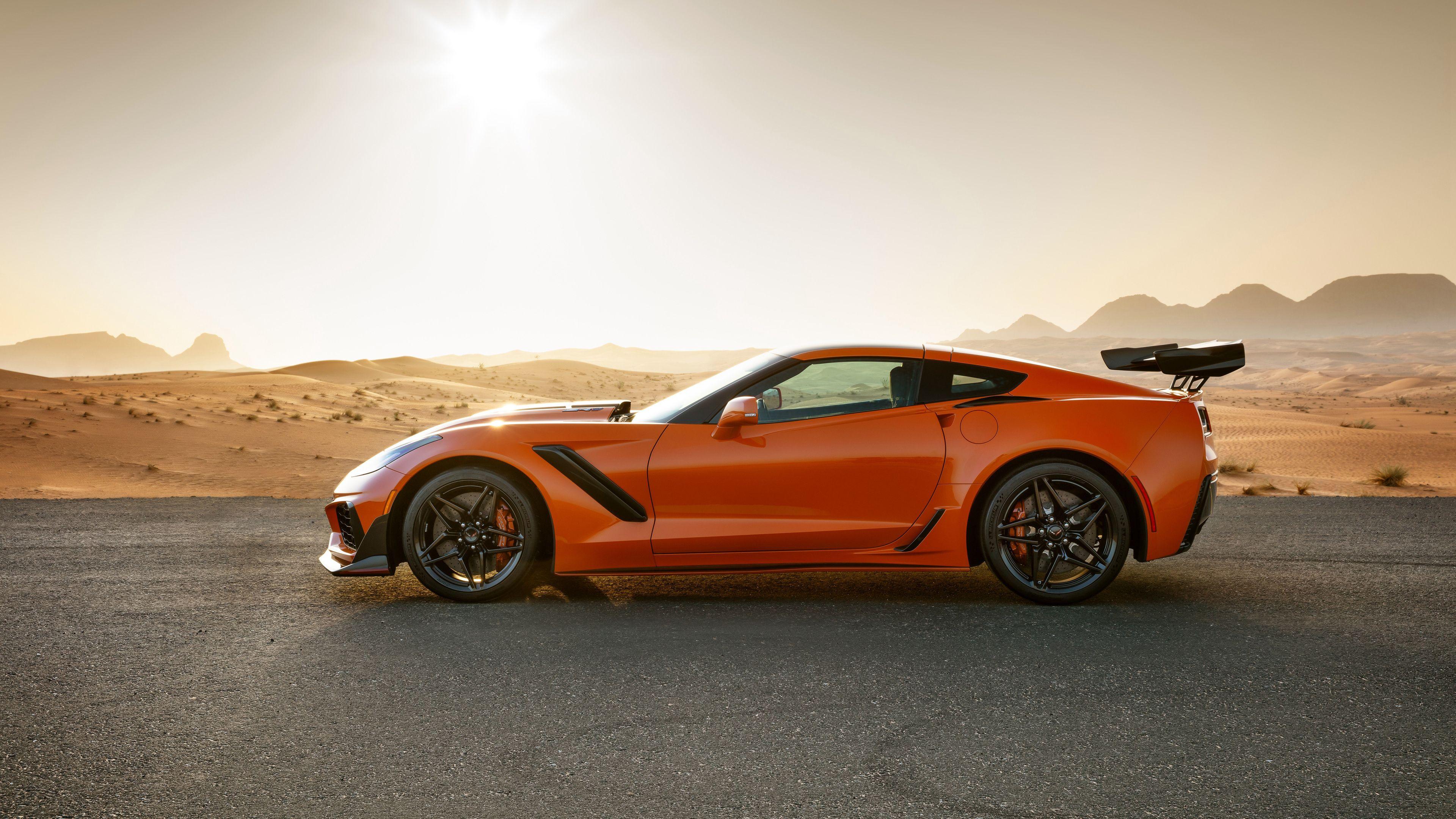 3840x2160 Wallpaper 4k Chevrolet Corvette ZR1 2019 Side View Wallpaper