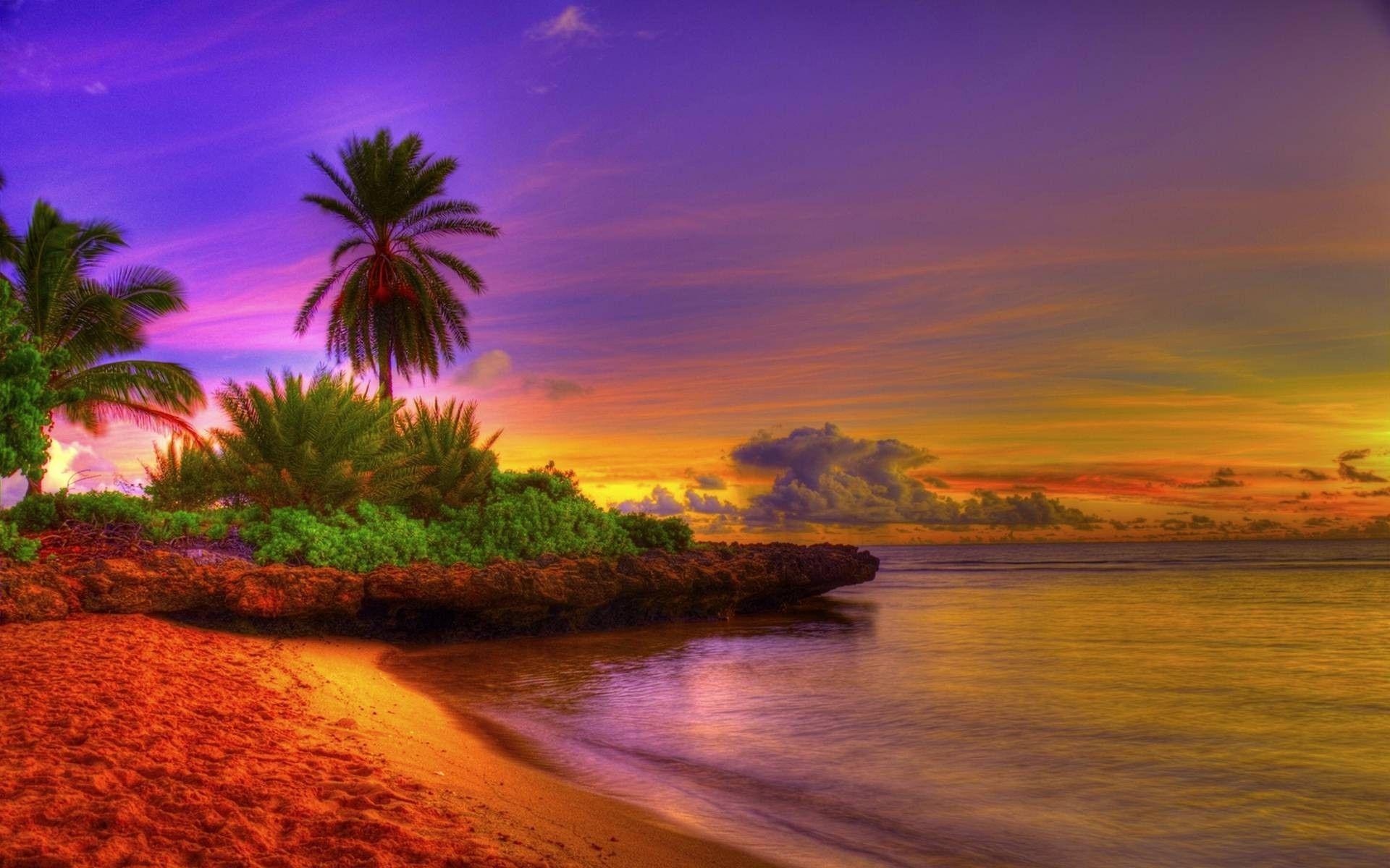 1920x1200 Colorful Sunrise Tropical Beach Image .itl.cat