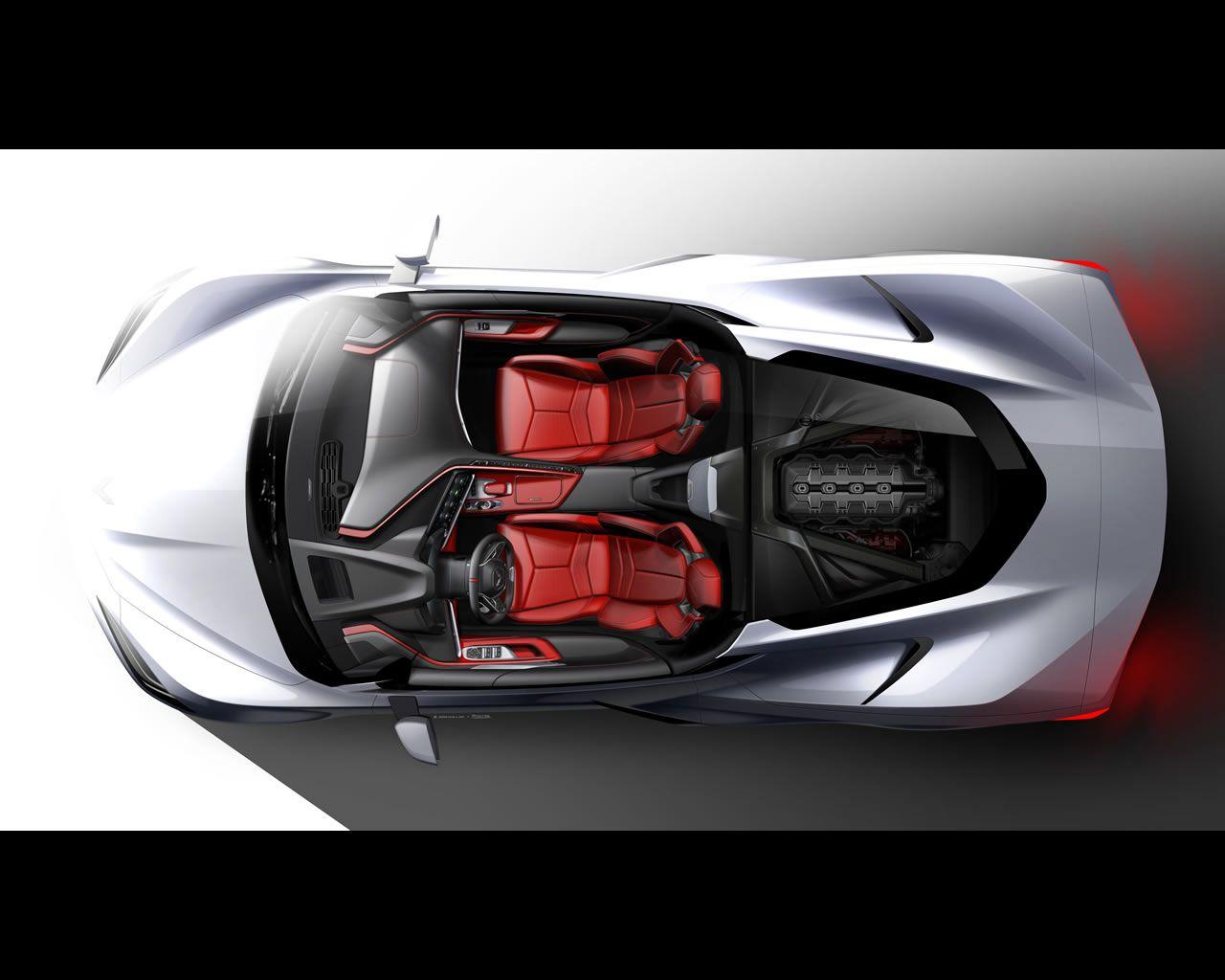 1280x1024 Chevrolet Corvette Stingray C8 first mid engine model for 2020
