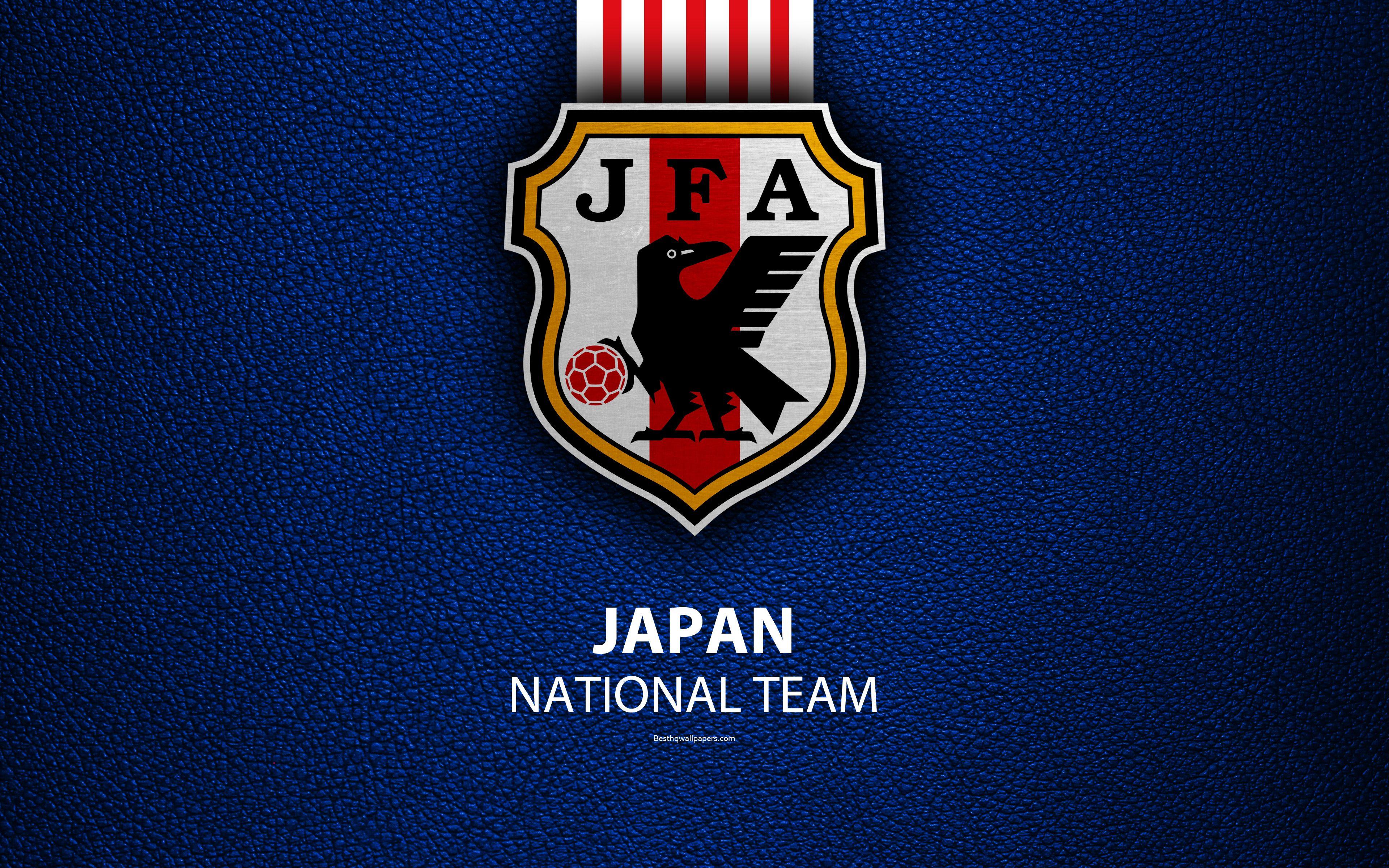 3840x2400 Download wallpaper Japan national football team, 4k, leather