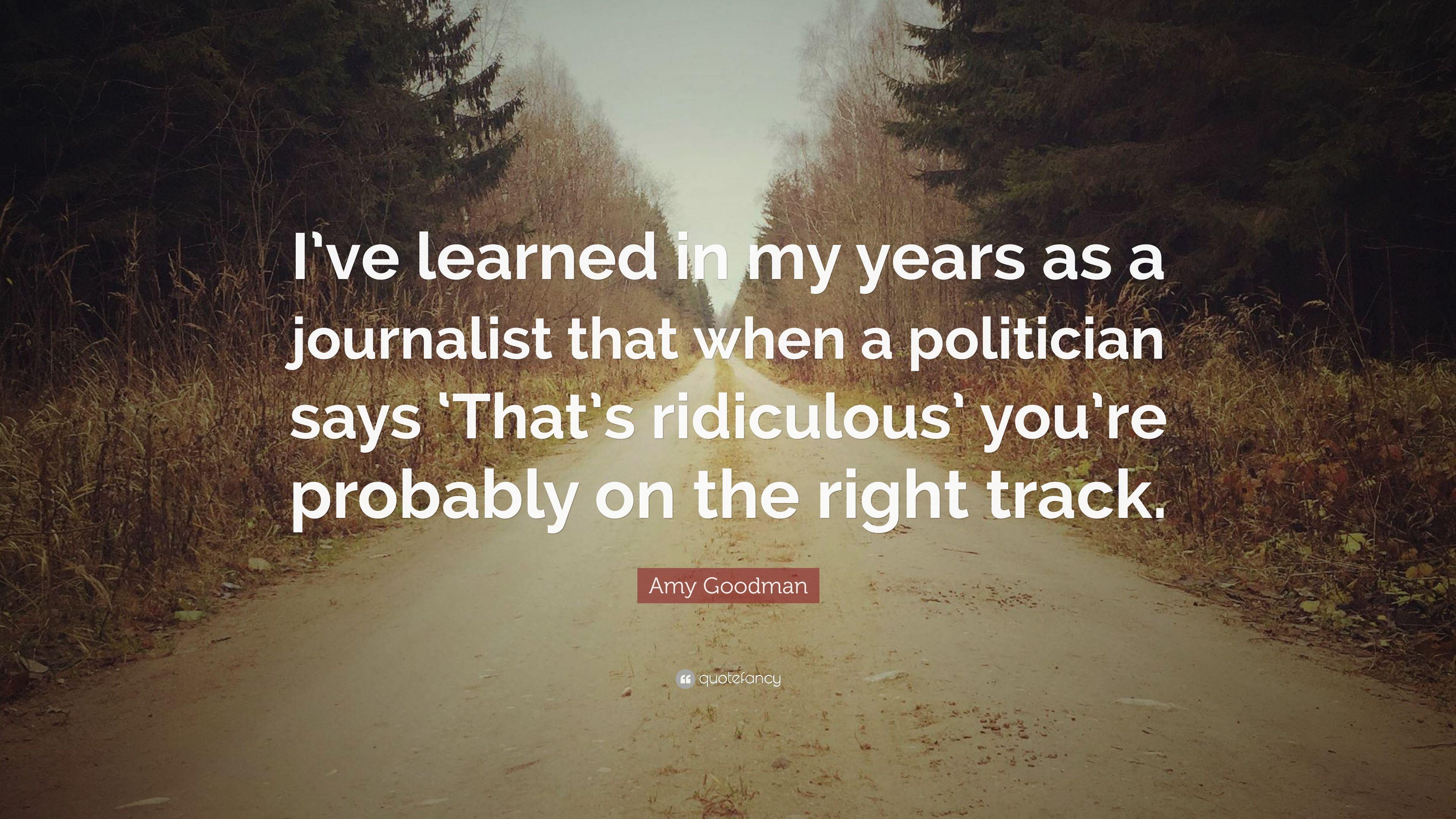 3840x2160 Amy Goodman Quote: “I've learned in my years as a journalist that